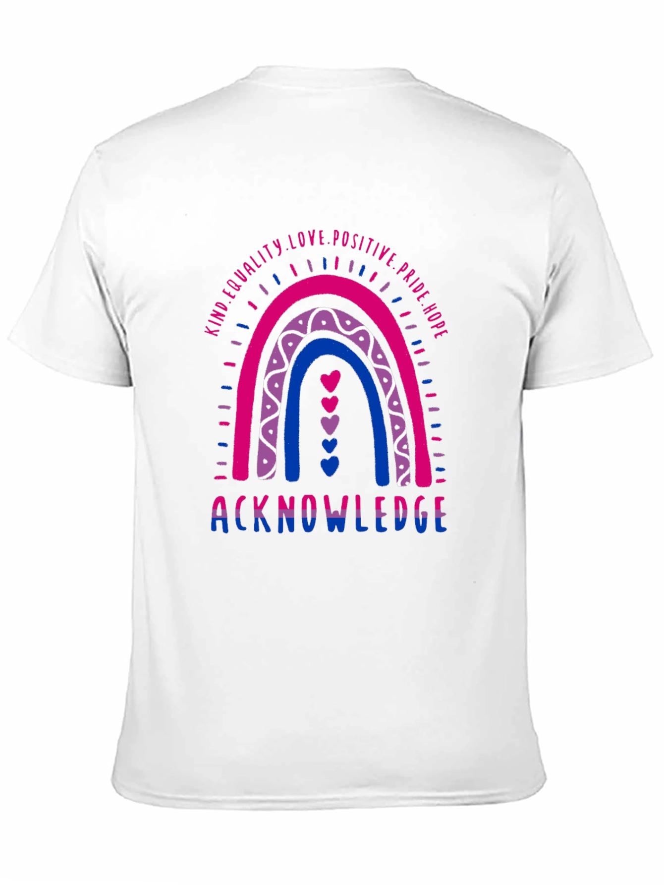 Camiseta Orgullo Bi Rainbow Acknowledge