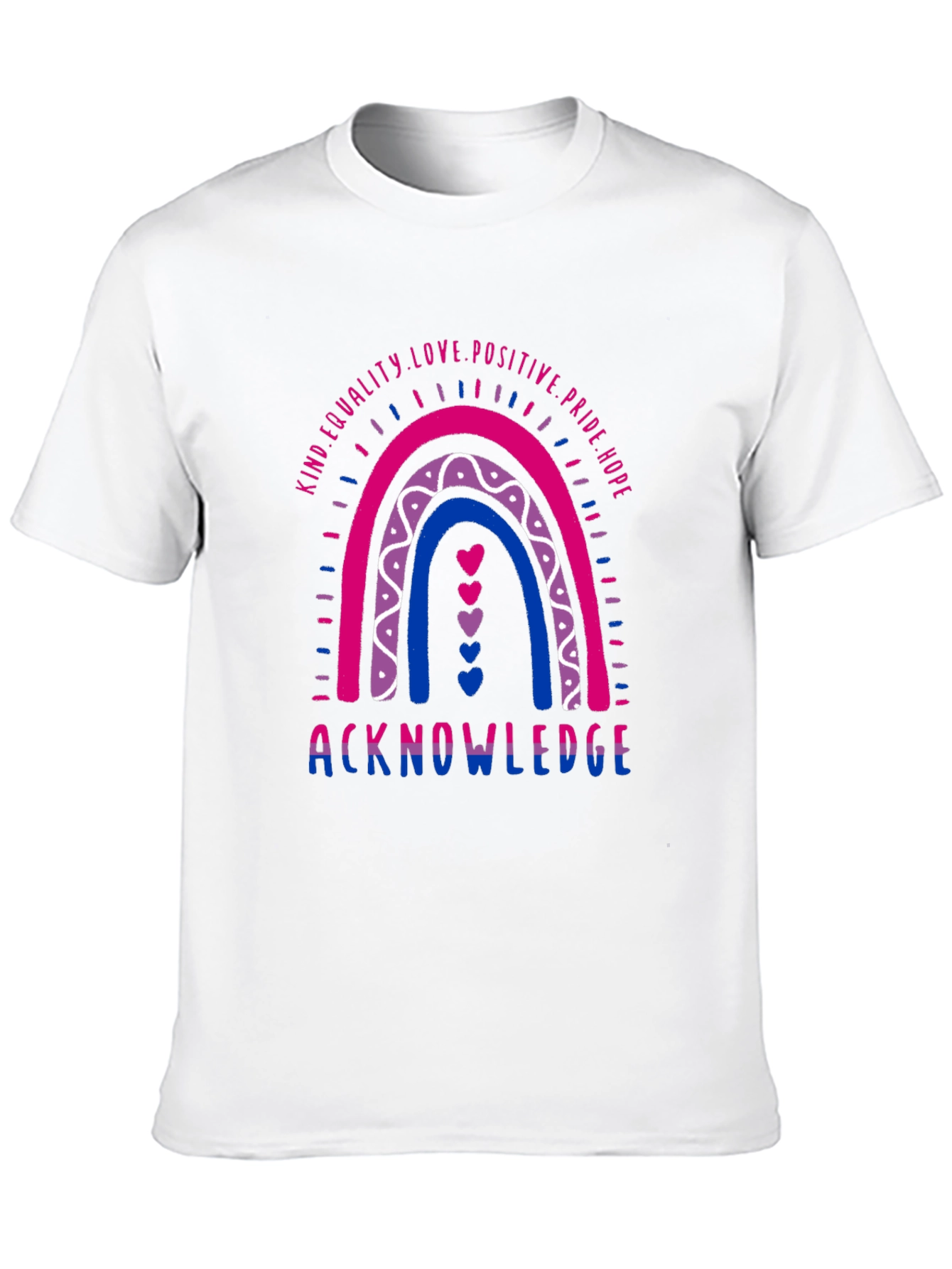 Camiseta Orgullo Bi Rainbow Acknowledge