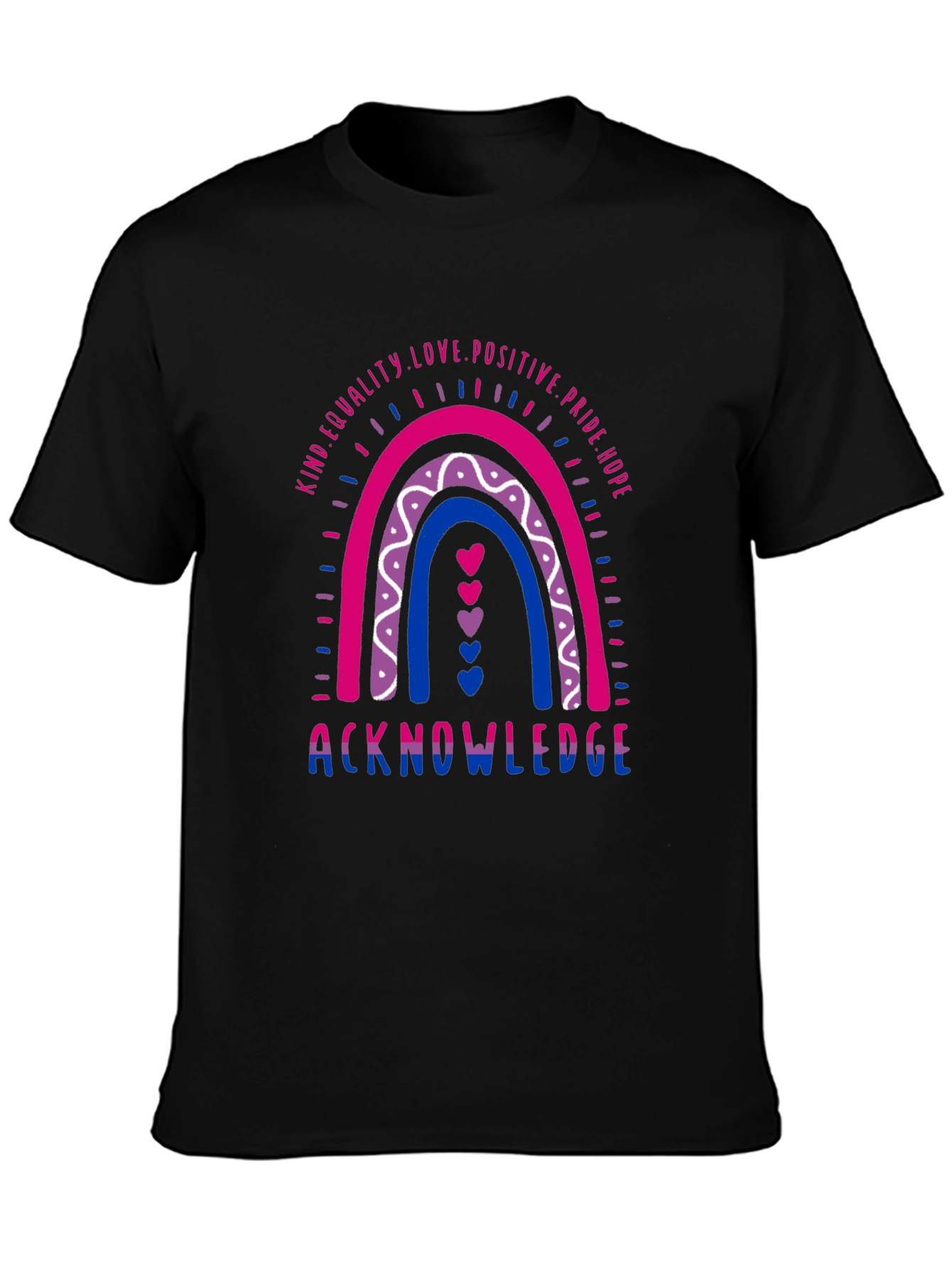 Camiseta Orgullo Bi Rainbow Acknowledge