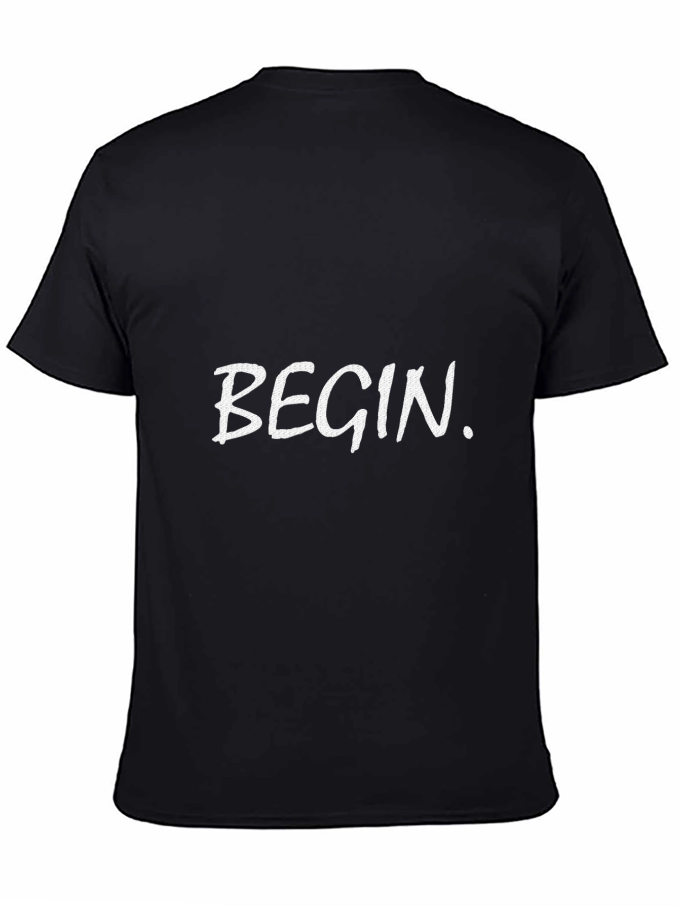 Camiseta Negra con Texto BEGIN