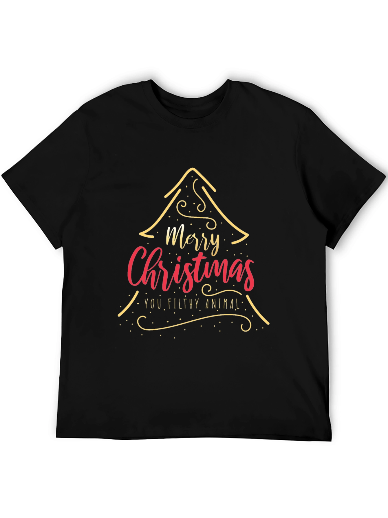 Camiseta Navideña Merry Christmas You Filthy Animal