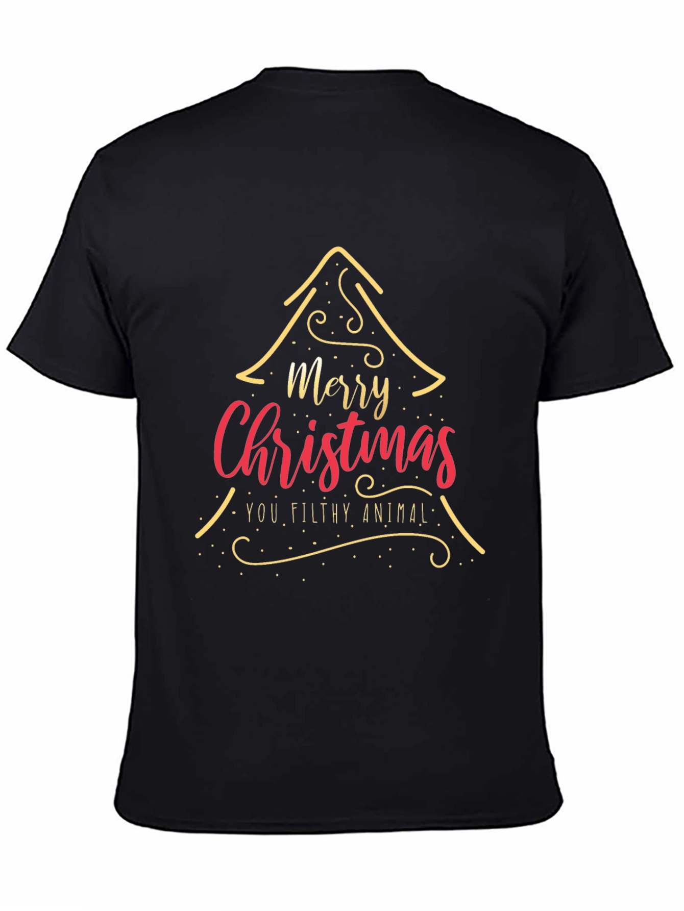 Camiseta Navideña Merry Christmas You Filthy Animal