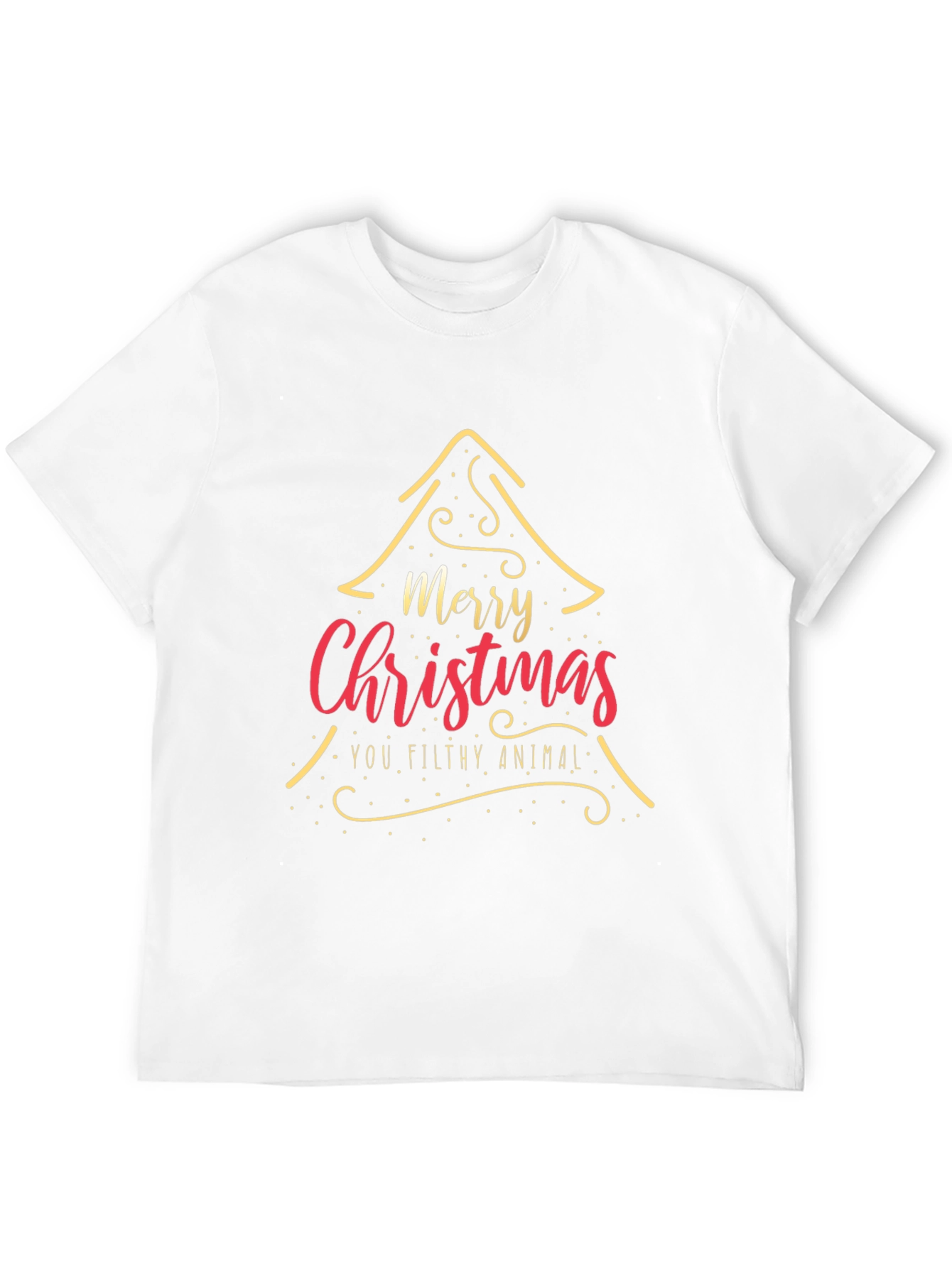 Camiseta Navideña Merry Christmas You Filthy Animal