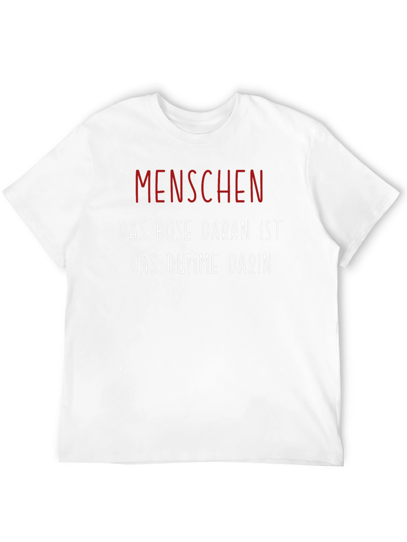 Camiseta Negra con Mensaje Alemán Menschen