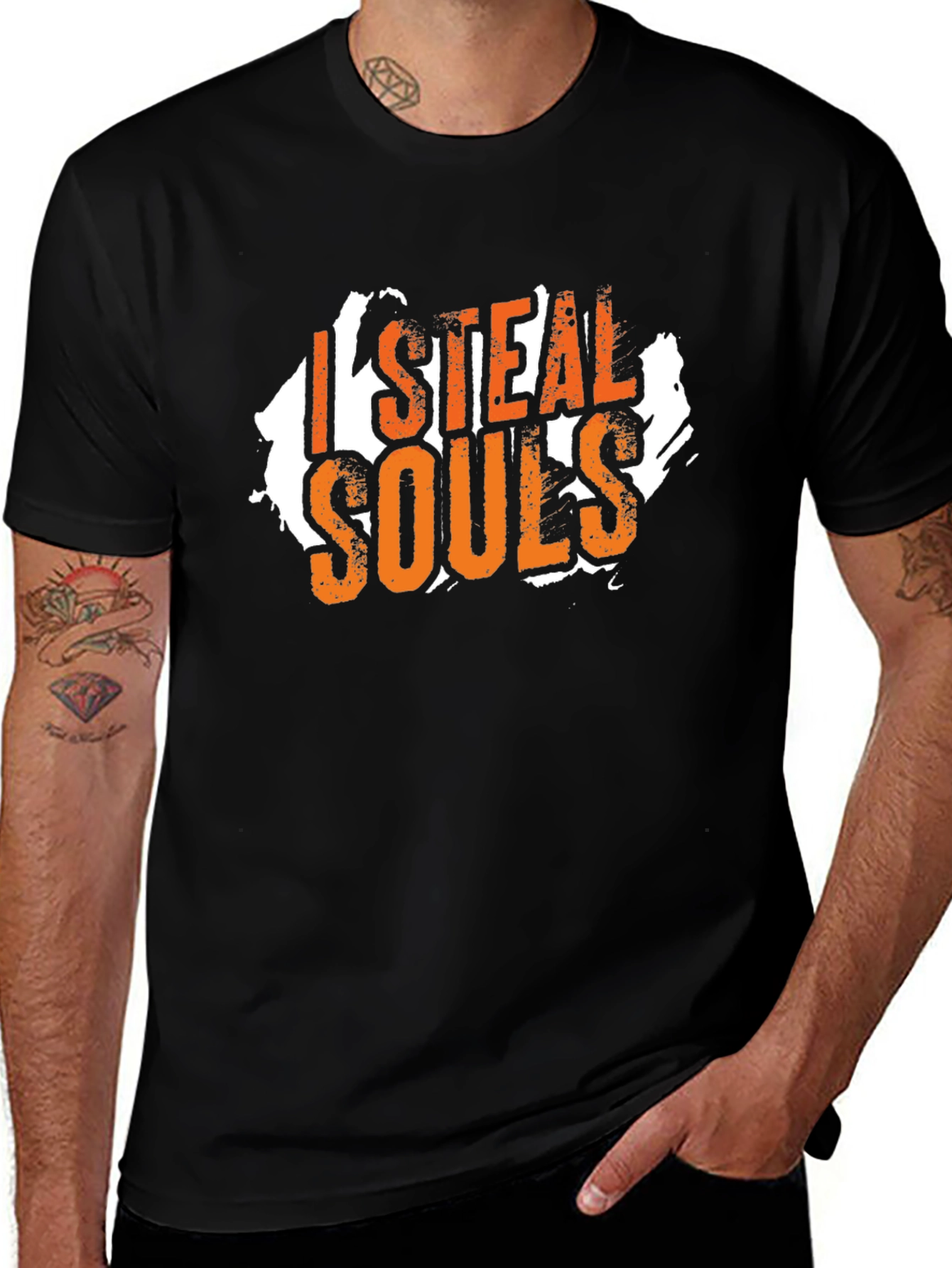 Camiseta Negra I Steal Souls para Hombre