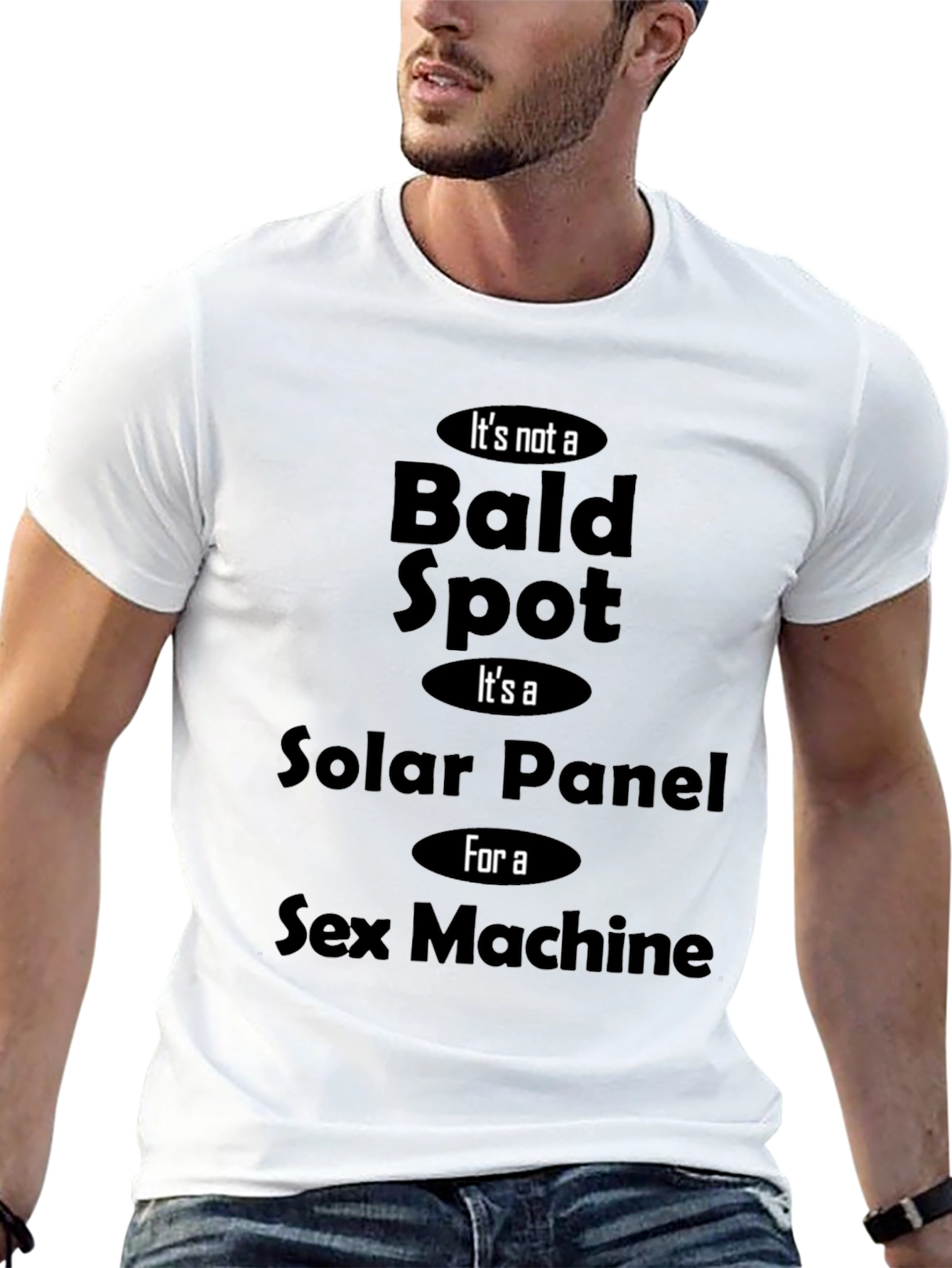 Camiseta Negra con Estampa Humorística Solar Panel