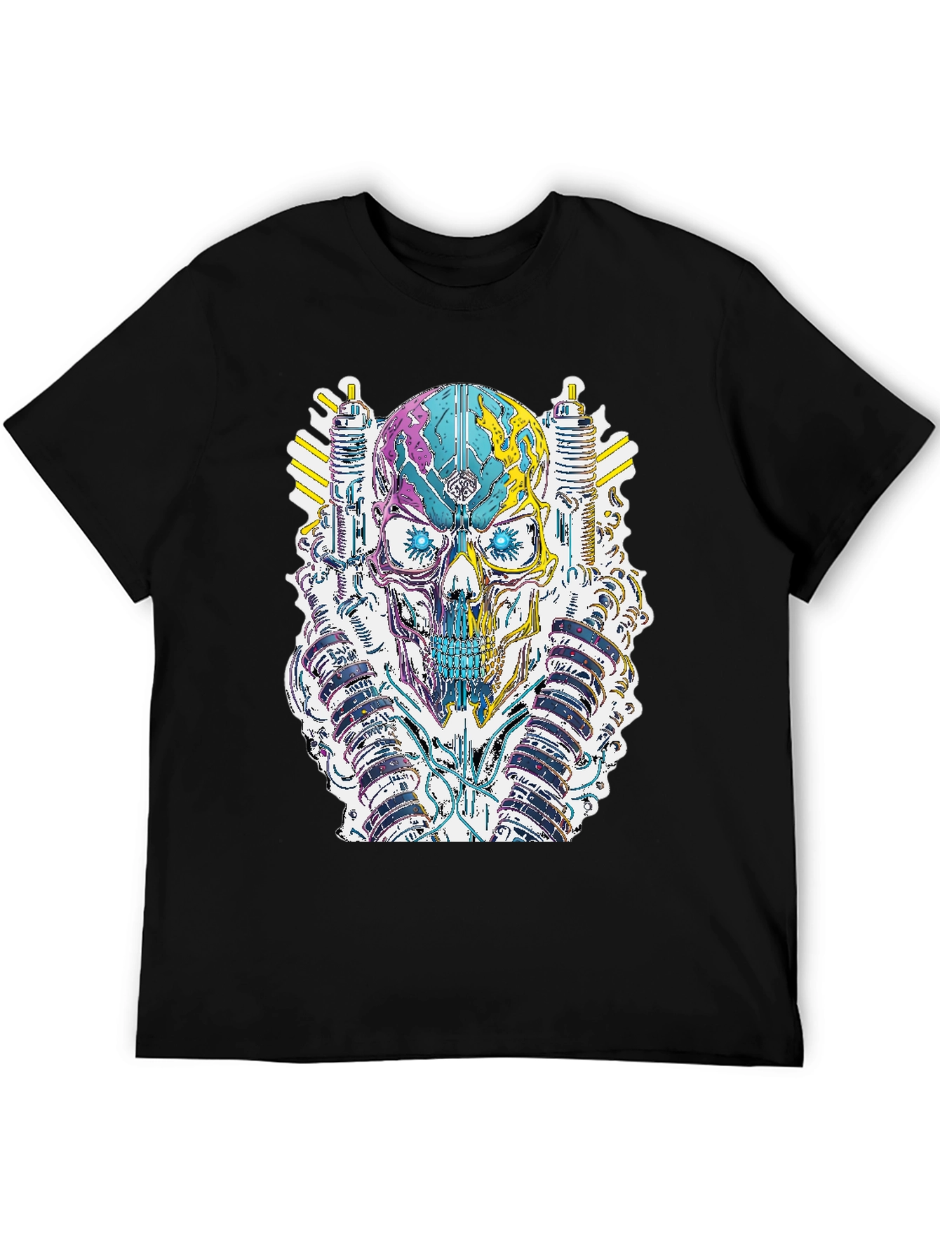 Camiseta Calavera Futurista Diseño Único