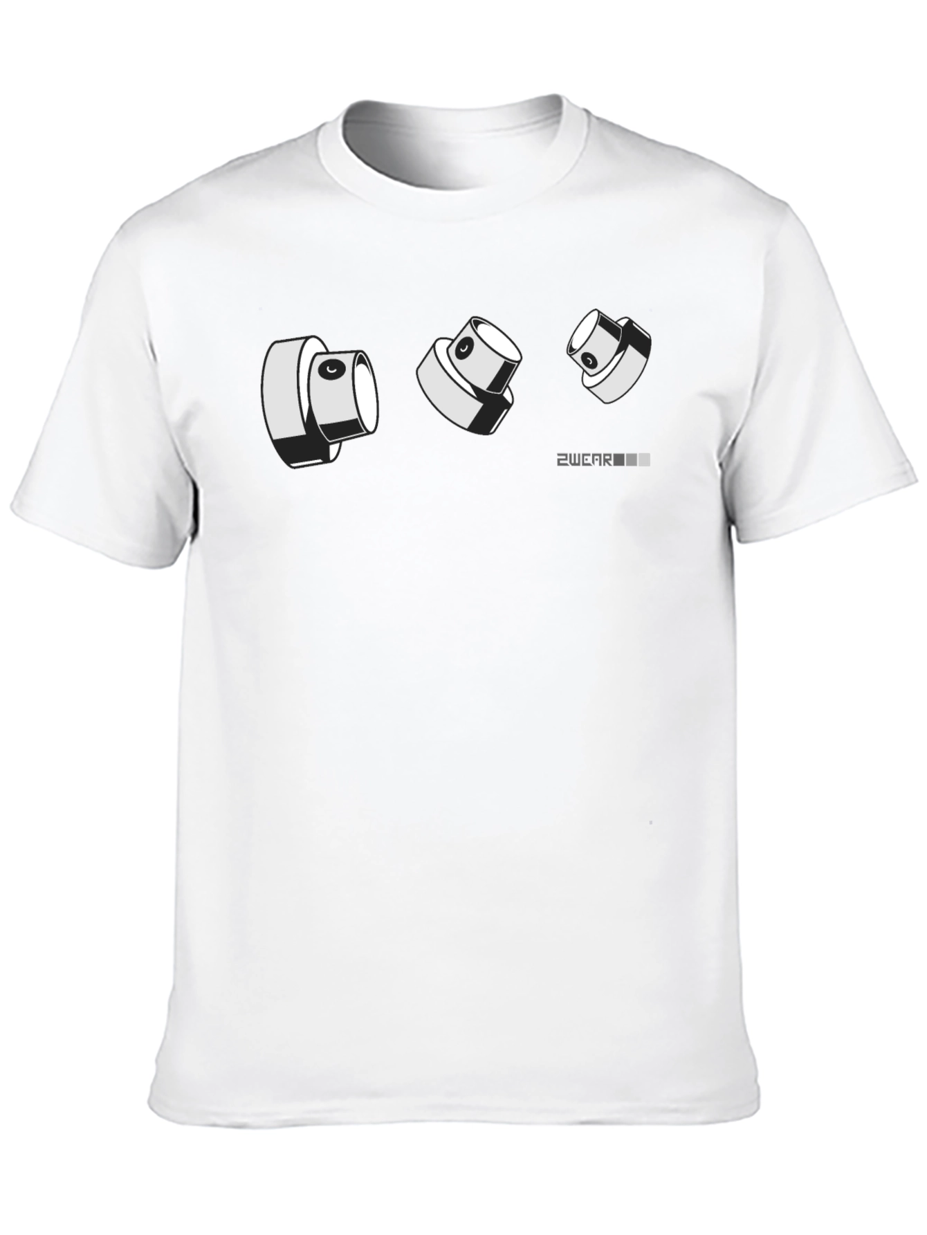 Camiseta Negra Diseño Gráfico 2WEAR