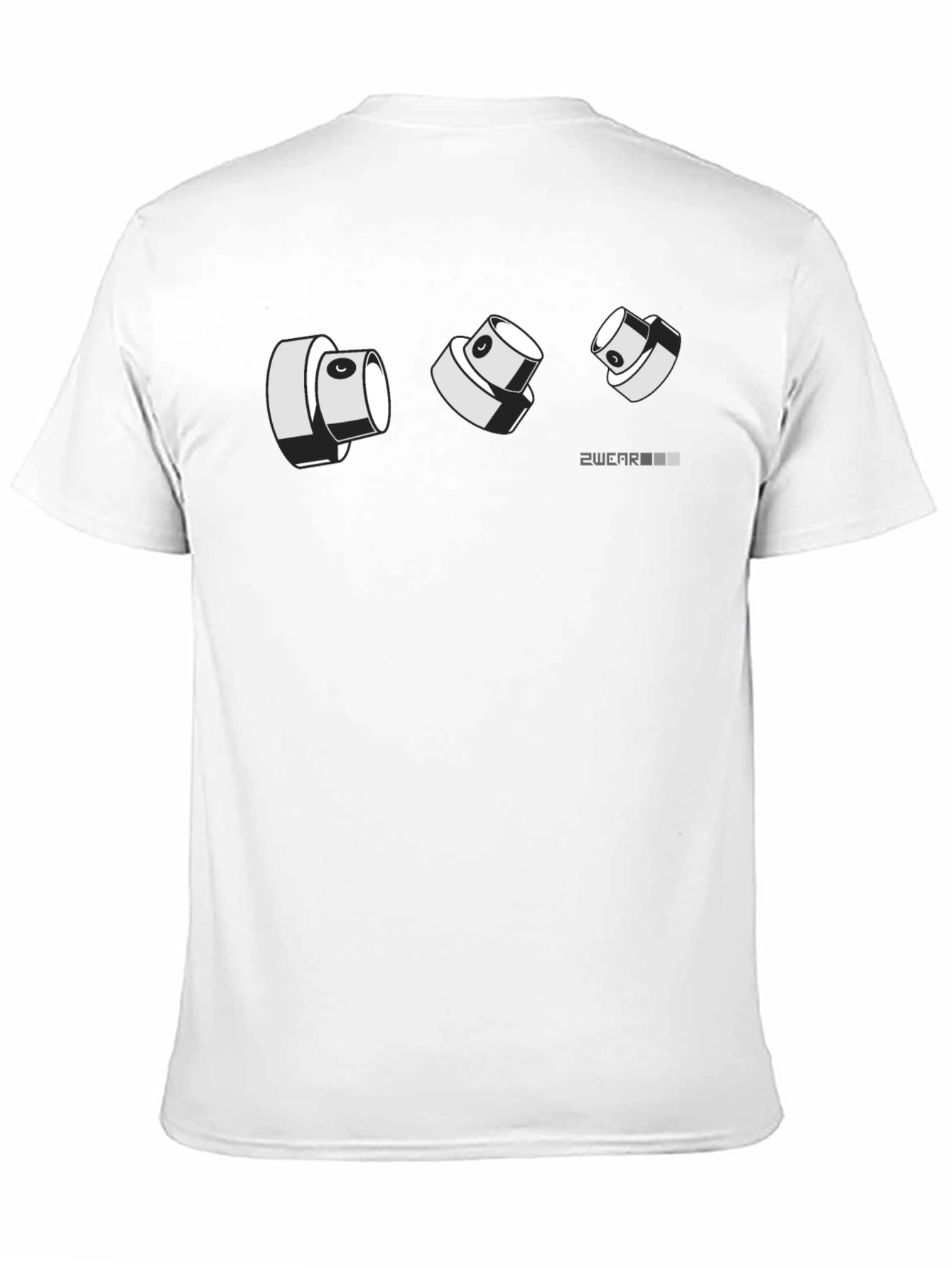Camiseta Negra Diseño Gráfico 2WEAR