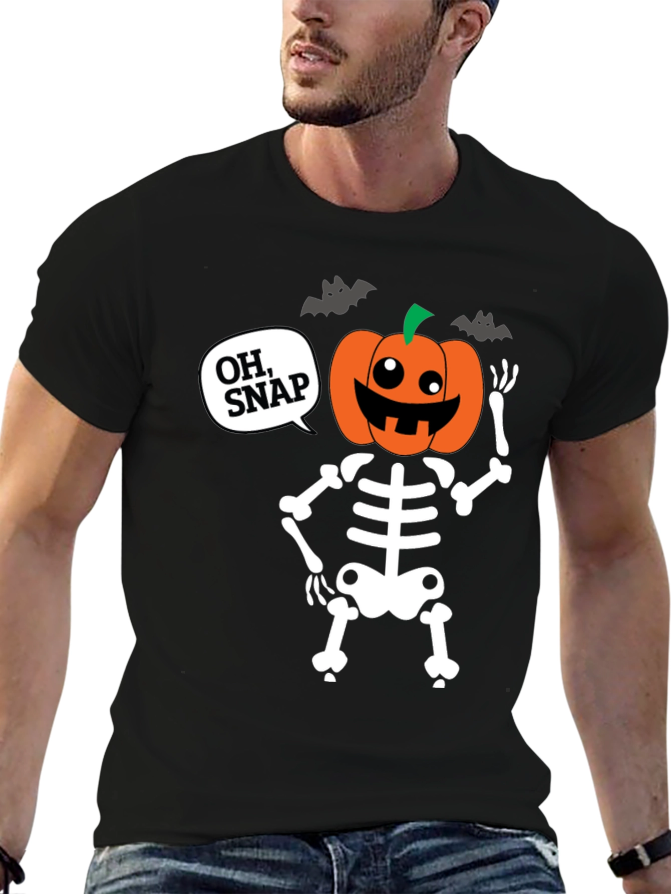 Camiseta Halloween Esqueleto Calabaza - ¡Oh Snap!