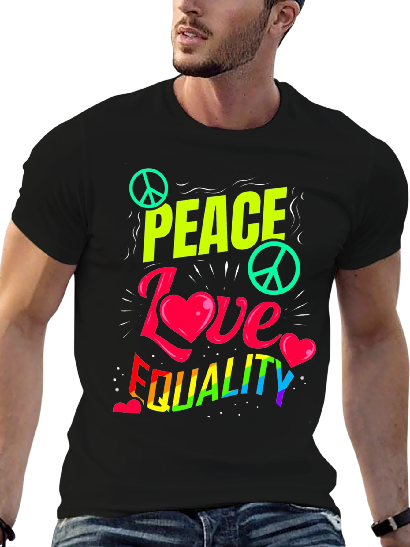 Camiseta Peace Love Equality Unisex