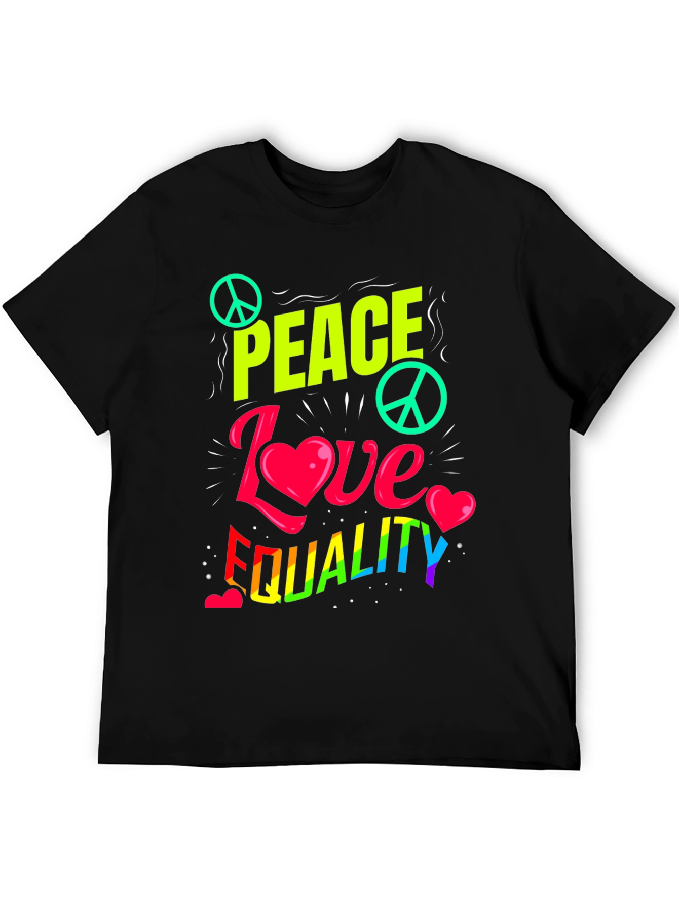 Camiseta Peace Love Equality Unisex