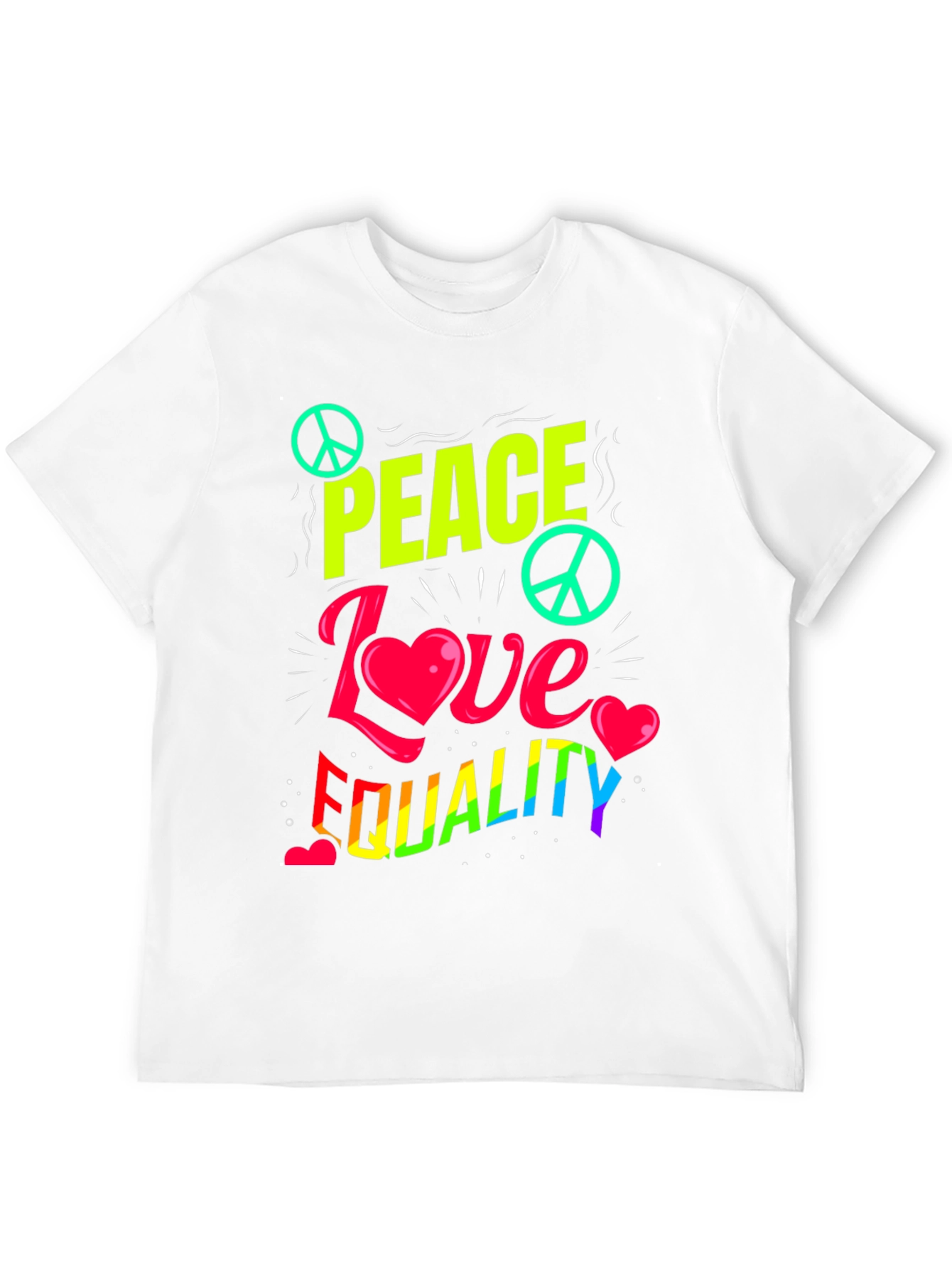 Camiseta Peace Love Equality Unisex