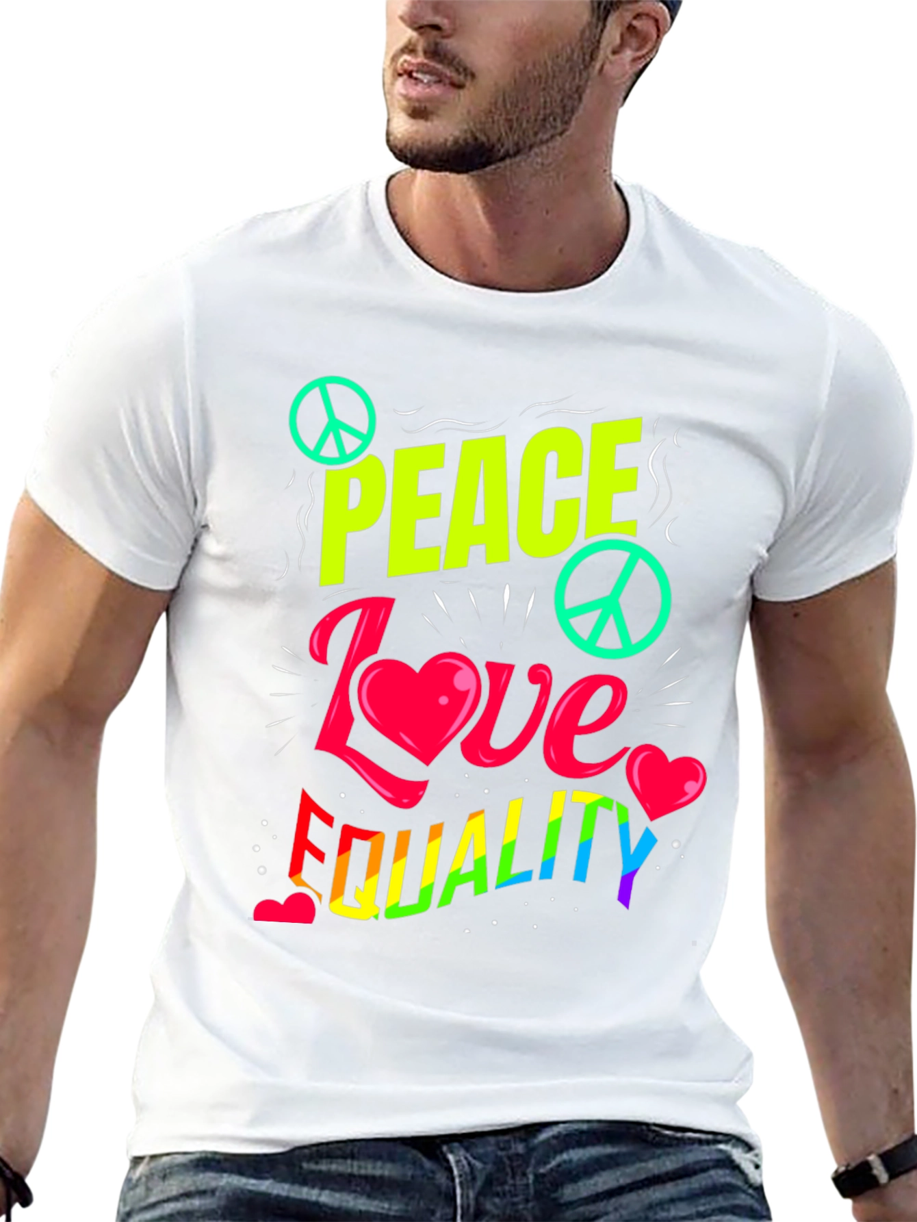 Camiseta Peace Love Equality Unisex