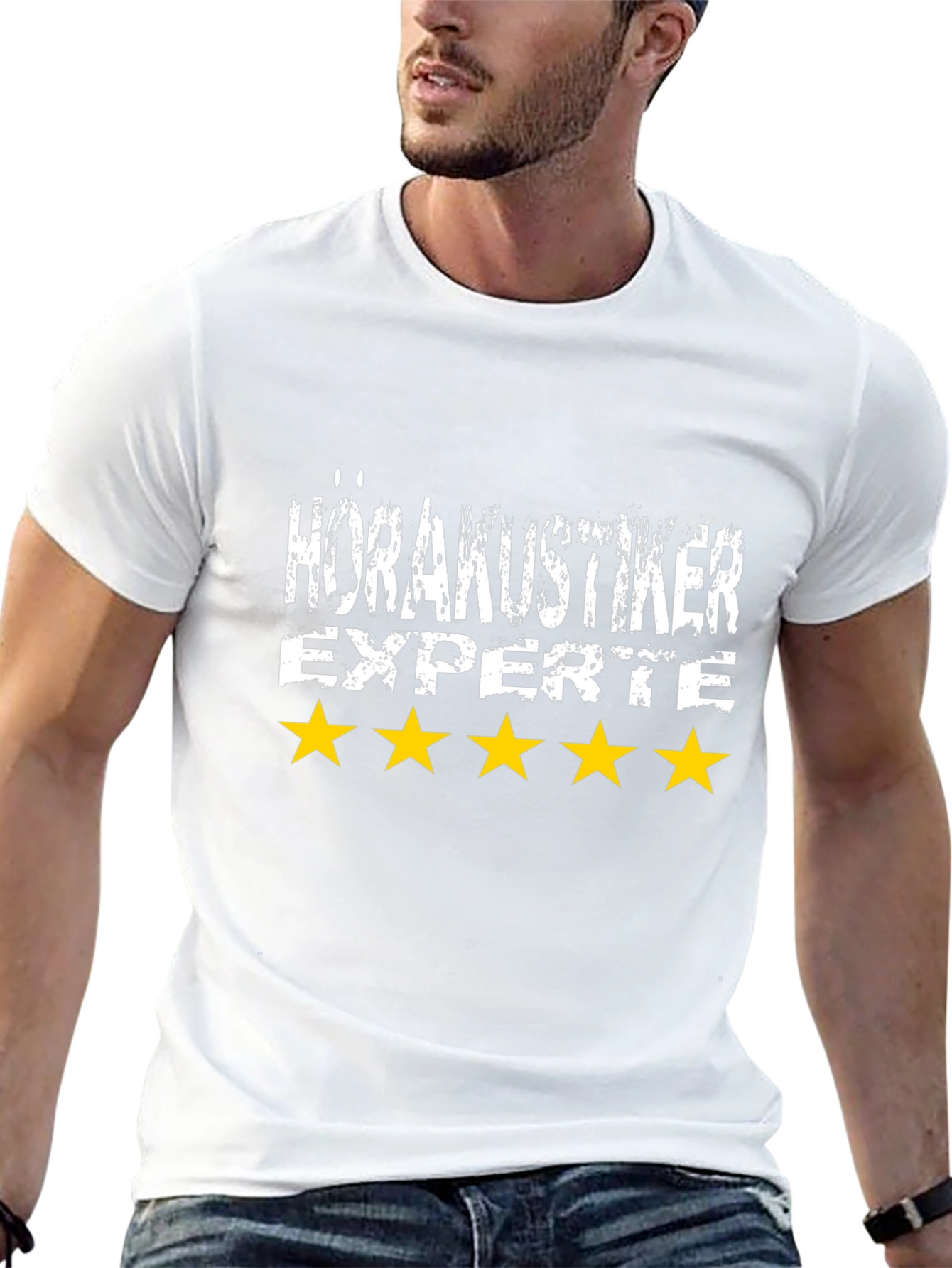 Camiseta Negra HörAkustiker Experte - 5 Estrellas