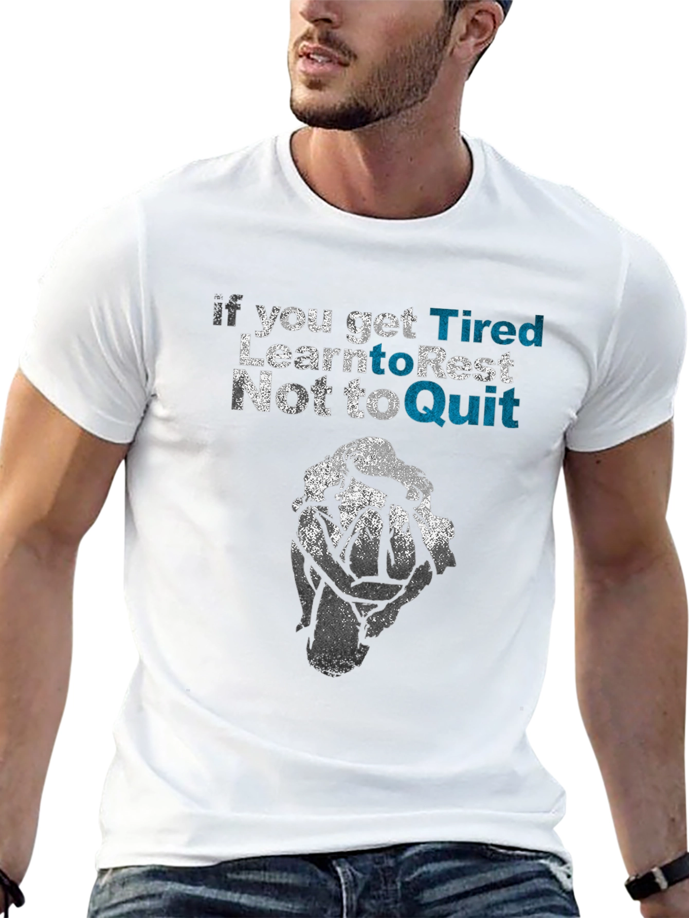 Camiseta Negra Motivacional - Aprende a Descansar