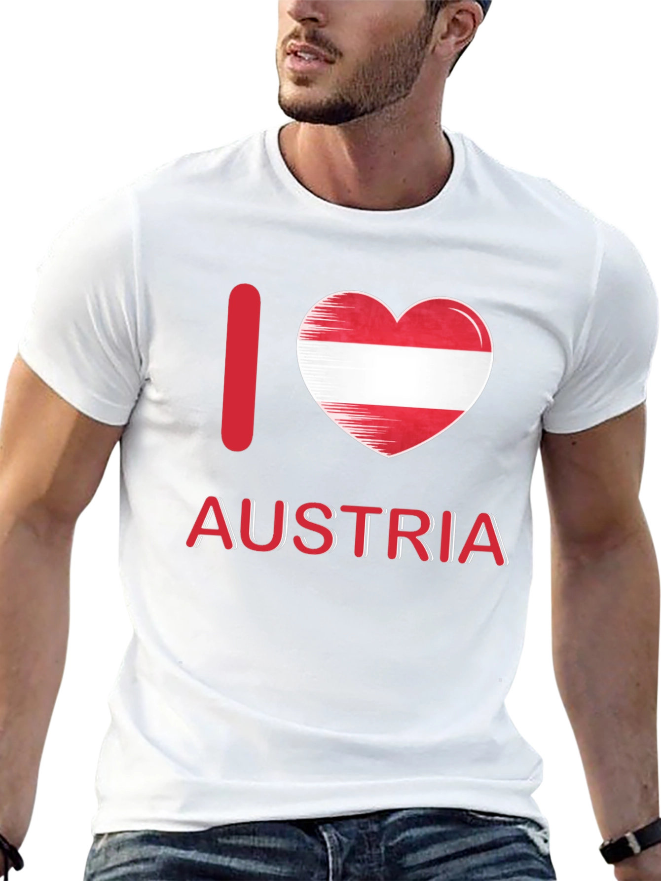 Camiseta Negra Austria I Love Austria