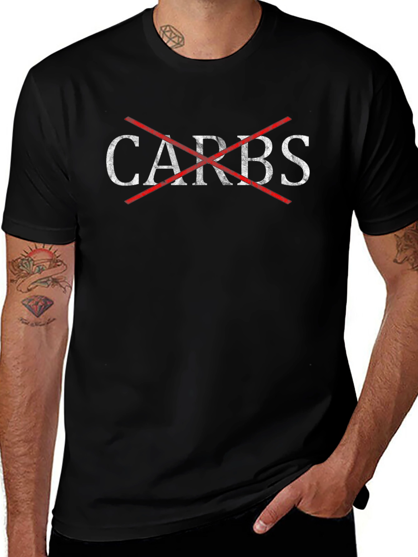 Camiseta No Carbs Negra para Hombre