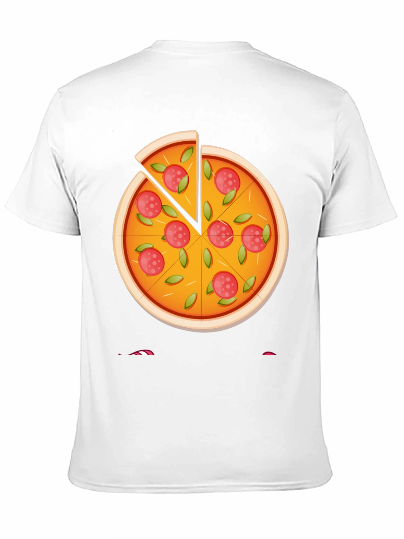 Camiseta Negra con Diseño de Pizza