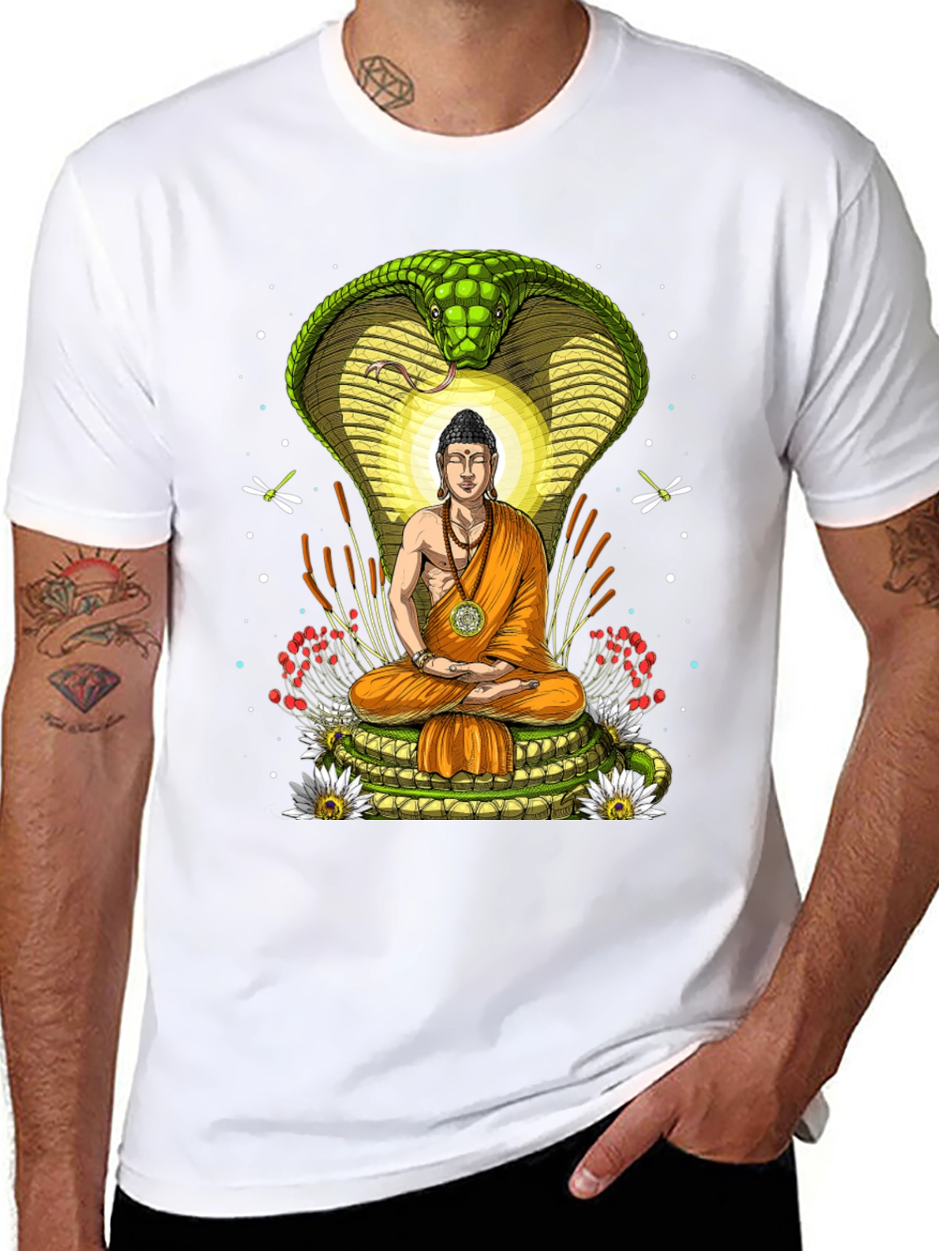 Camiseta Buda Cobra - Diseño Único
