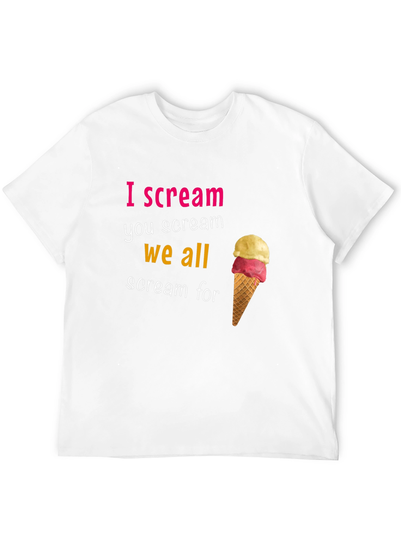 Camiseta Negra I Scream con Diseño de Helado