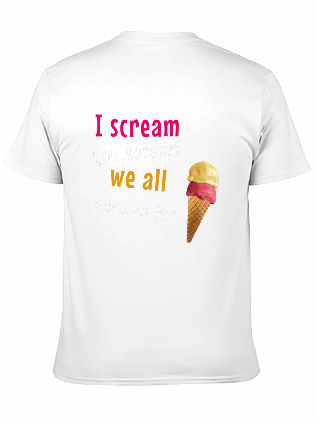 Camiseta Negra I Scream con Diseño de Helado