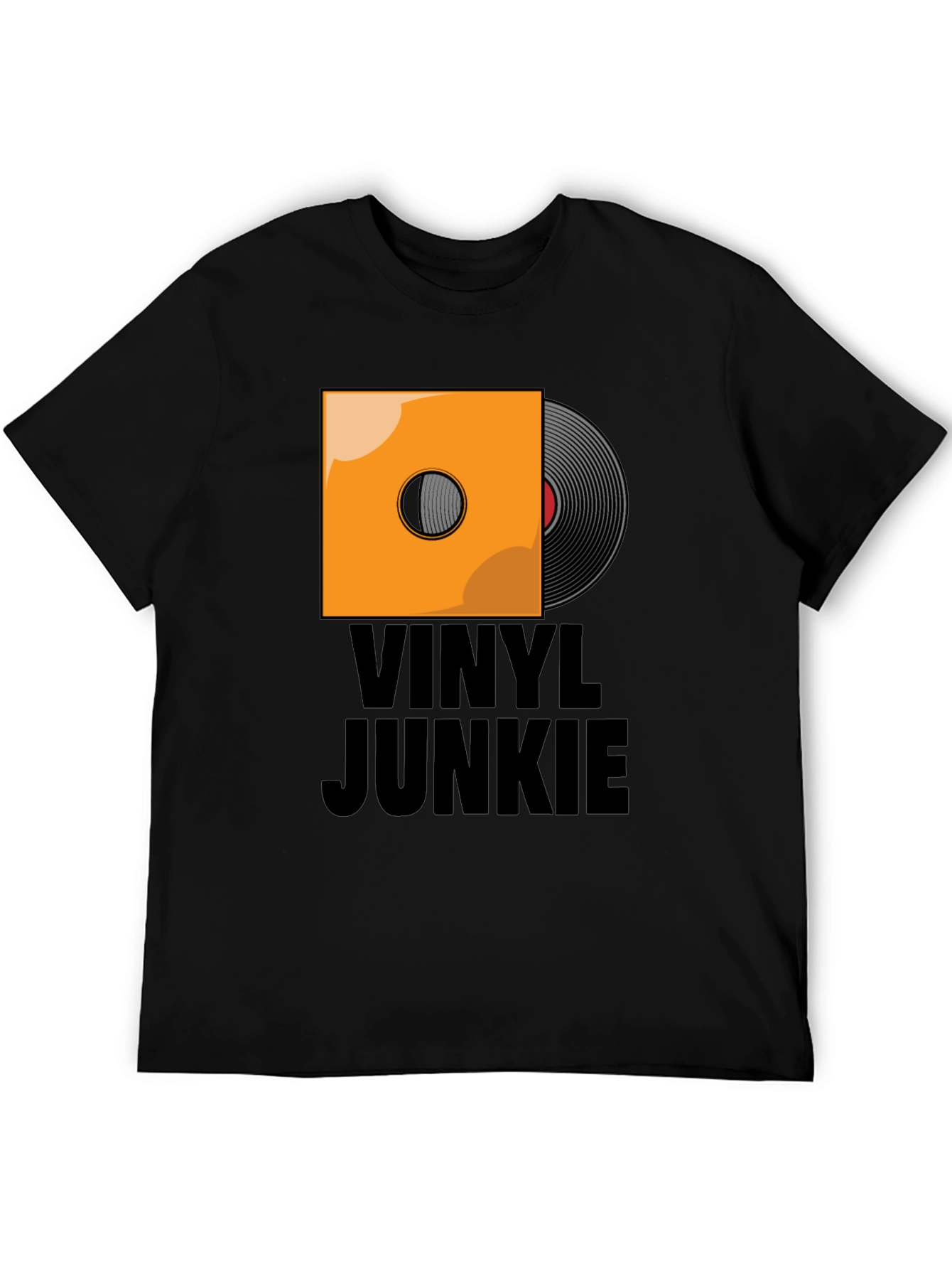 Camiseta Negra Vinilo Junkie