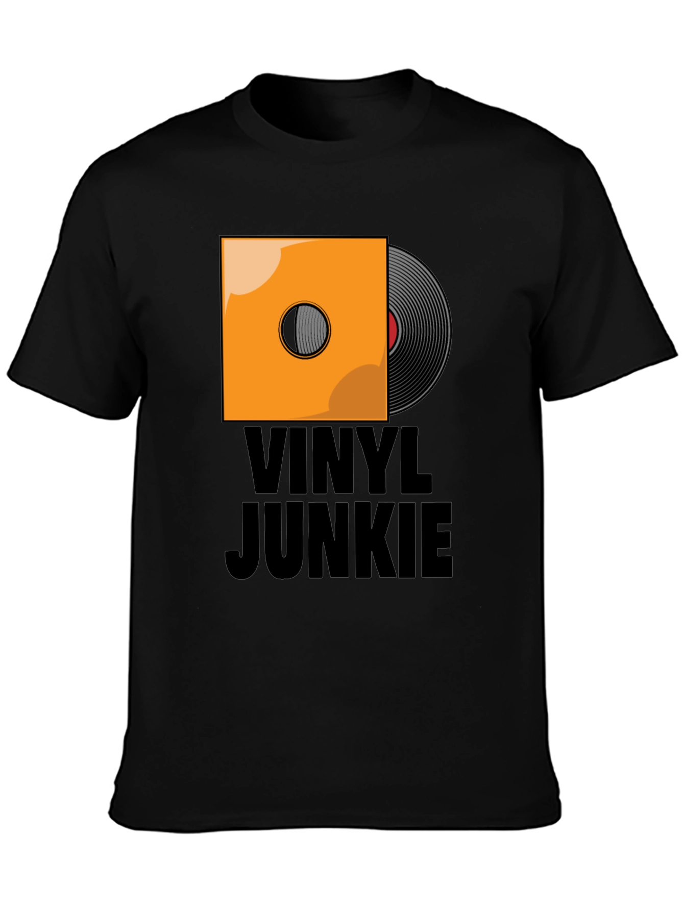 Camiseta Negra Vinilo Junkie