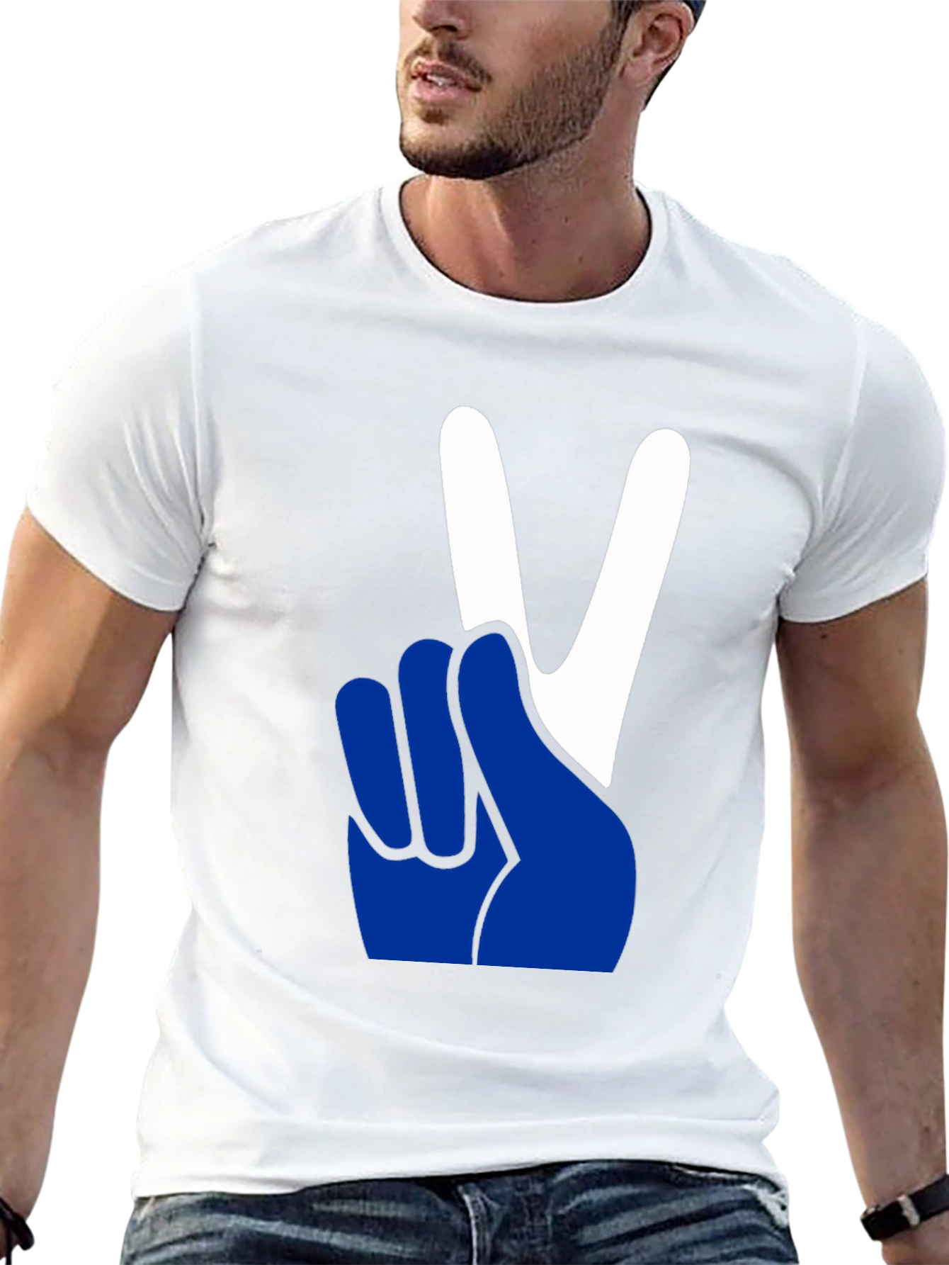 Camiseta Negra con Diseño de Paz