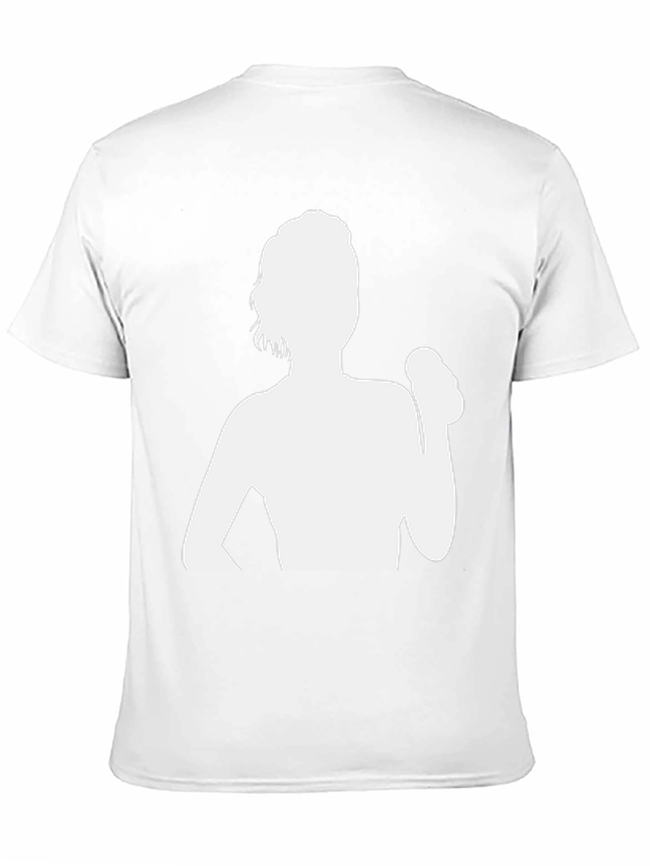 Camiseta Negra con Silueta de Mujer Levantando Pesas