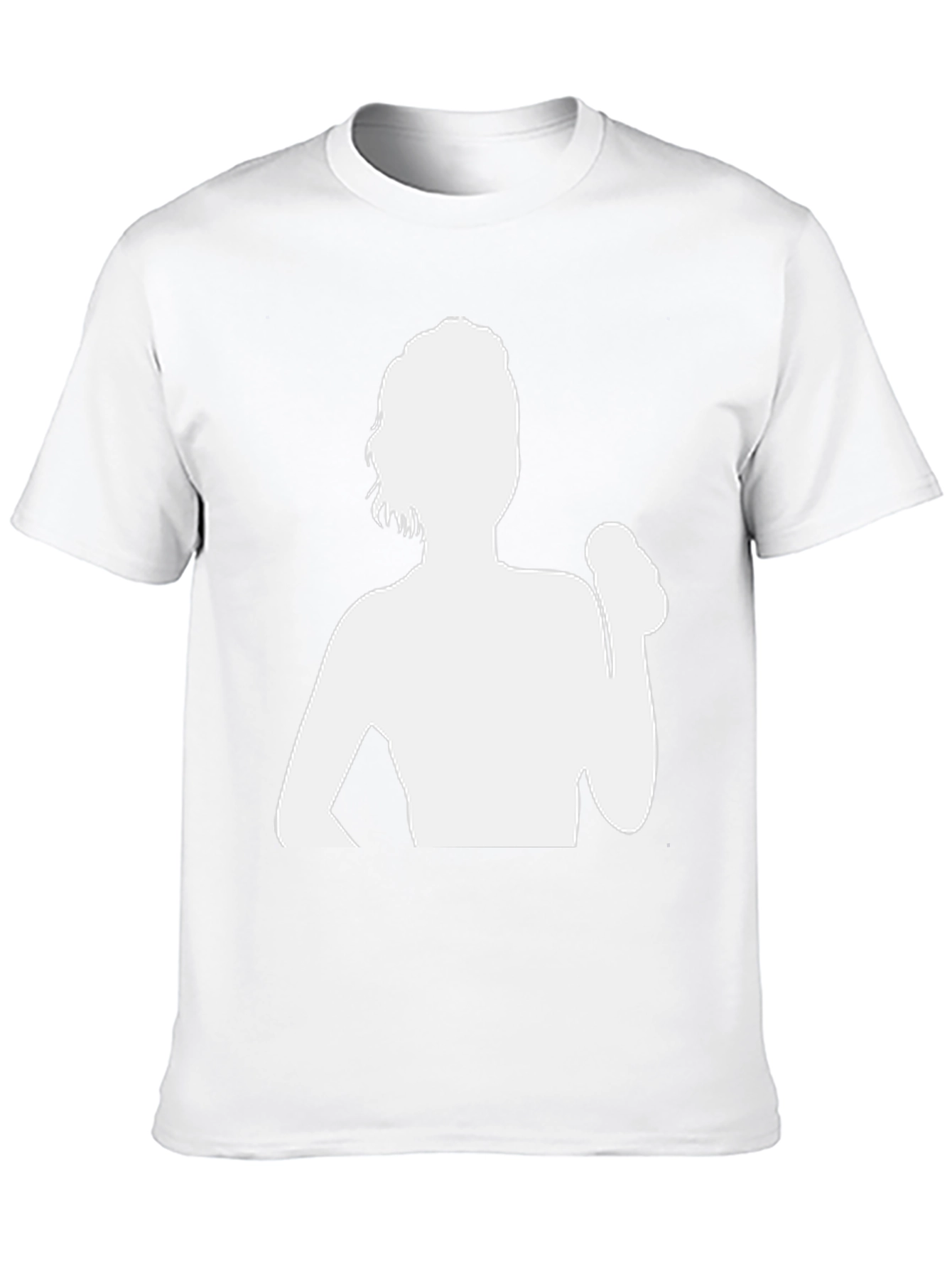 Camiseta Negra con Silueta de Mujer Levantando Pesas