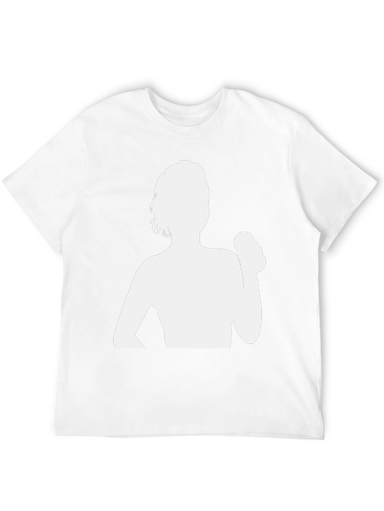Camiseta Negra con Silueta de Mujer Levantando Pesas