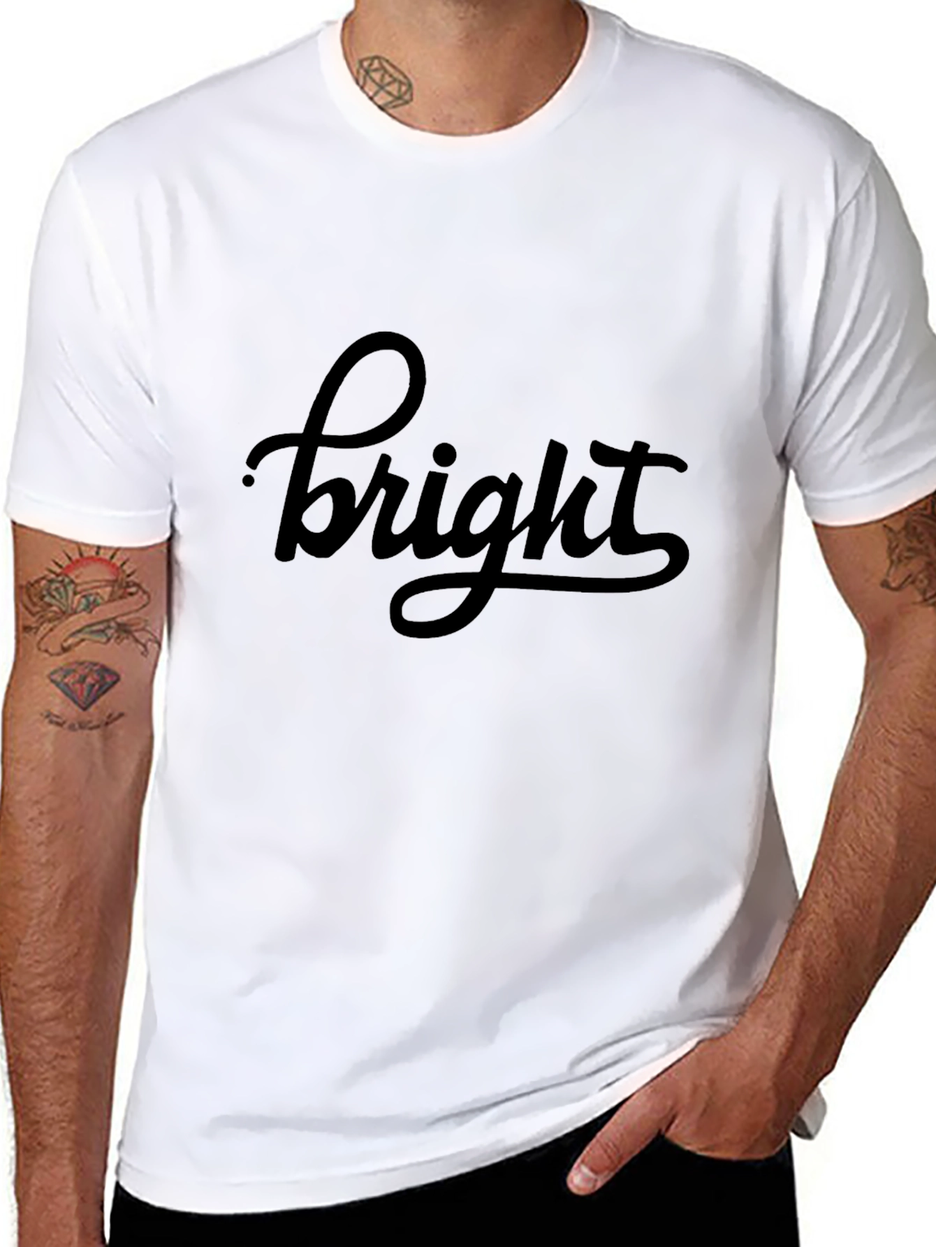 Camiseta Negra Bright Casual para Hombre