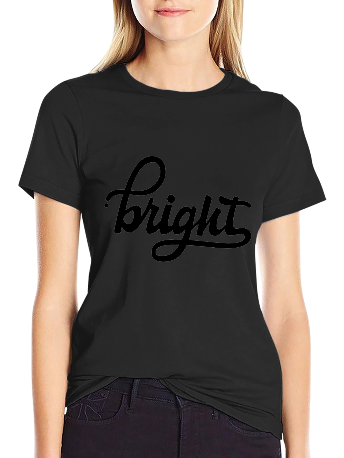 Camiseta Negra Bright Casual para Hombre