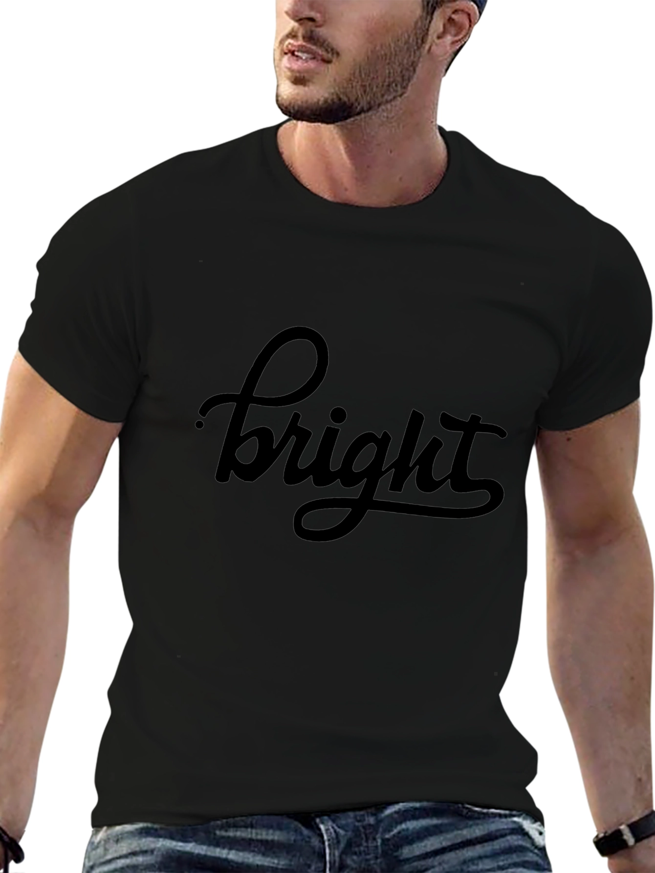 Camiseta Negra Bright Casual para Hombre
