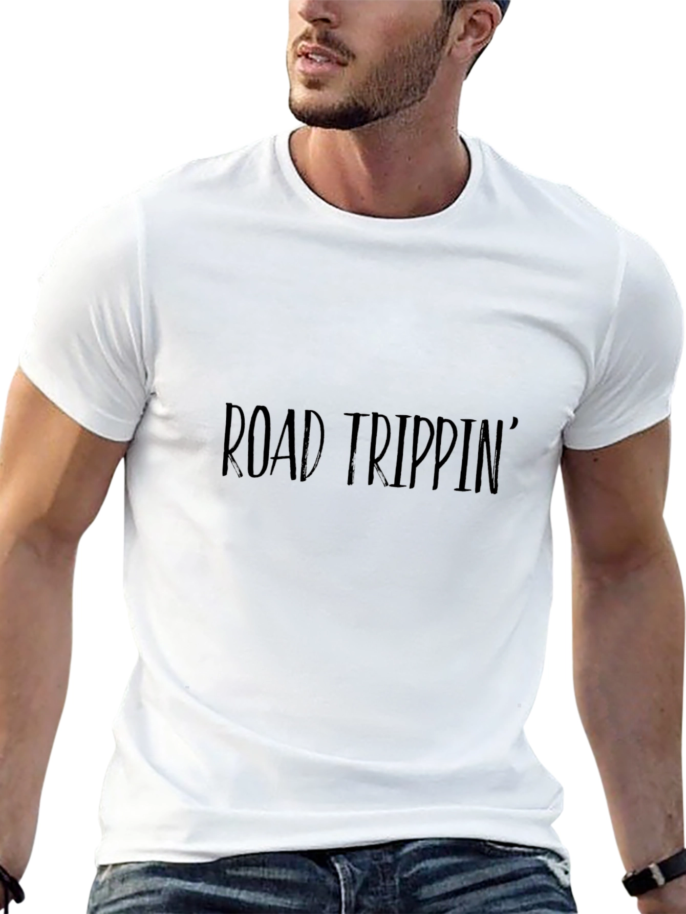 Camiseta Negra Road Trippin Casual Unisex