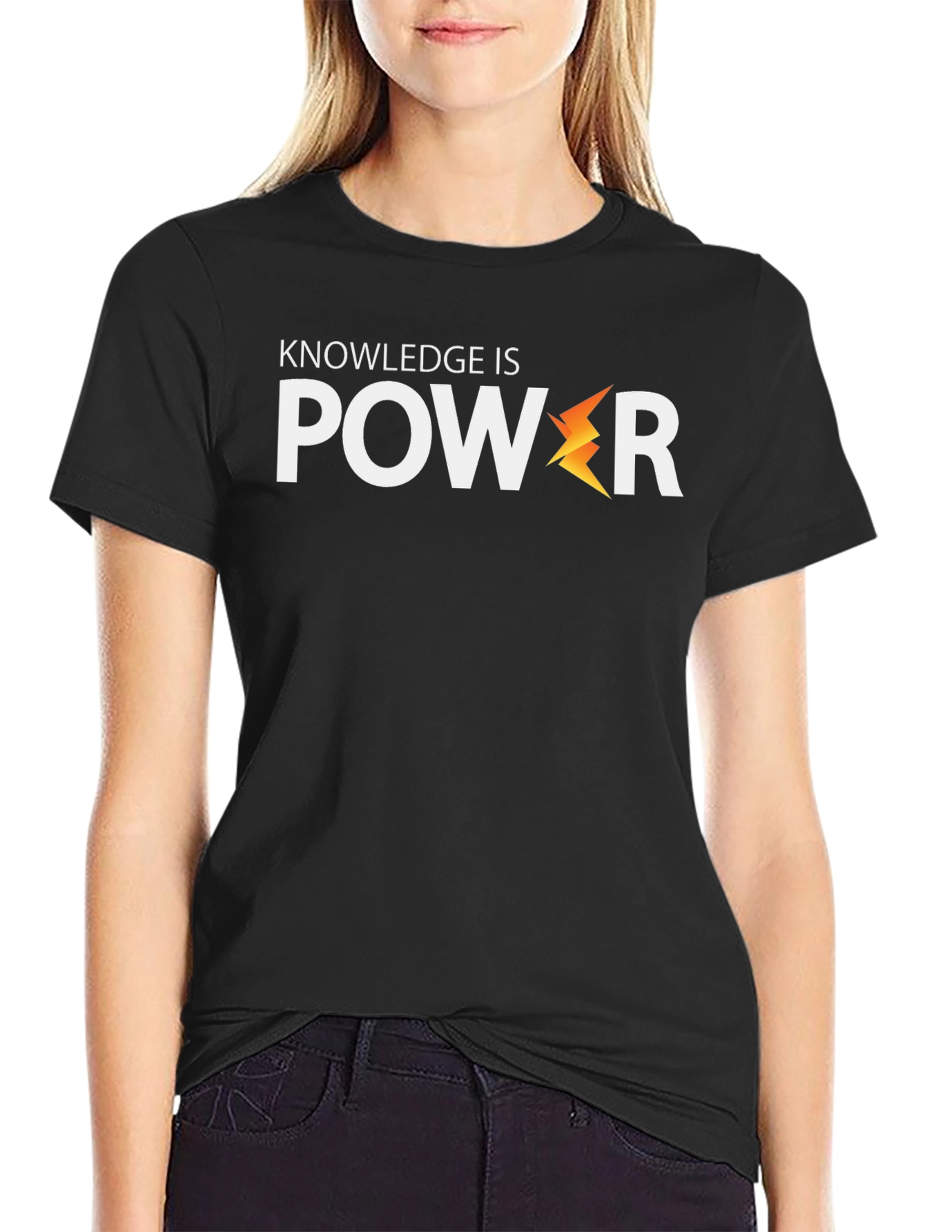 Camiseta Negra: El Conocimiento es Poder