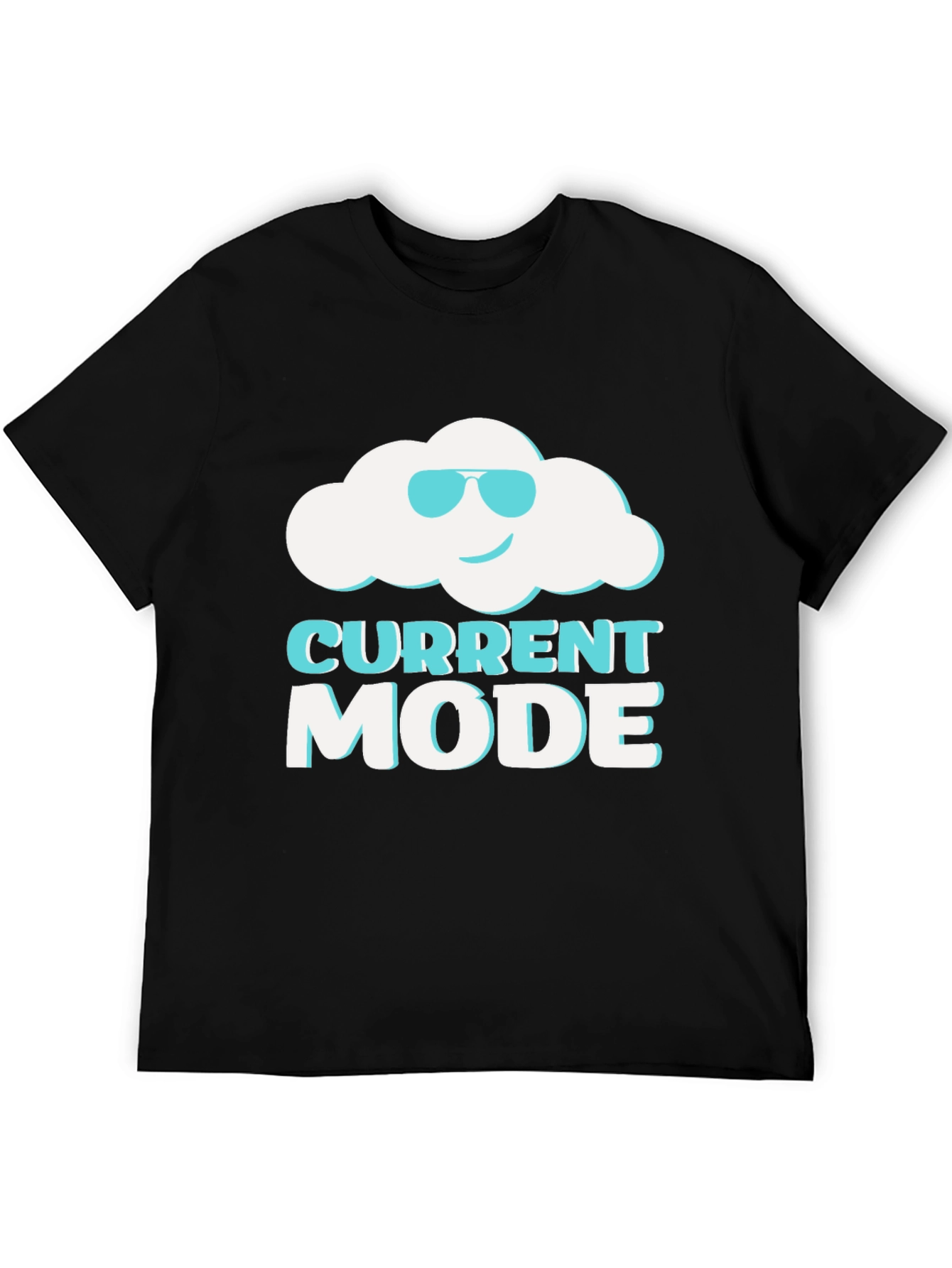 Camiseta Negra Current Mode con Nube