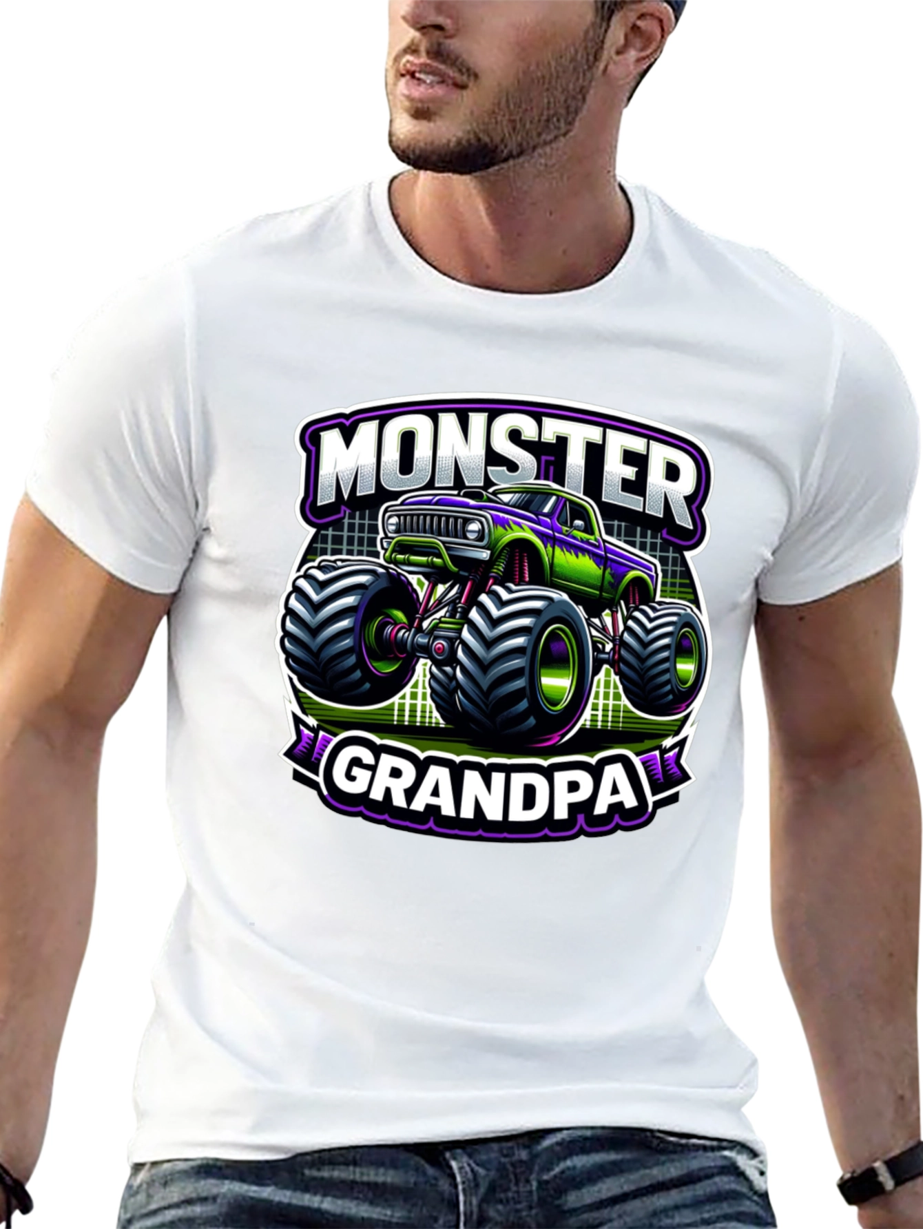 Camiseta Negra Monster Grandpa