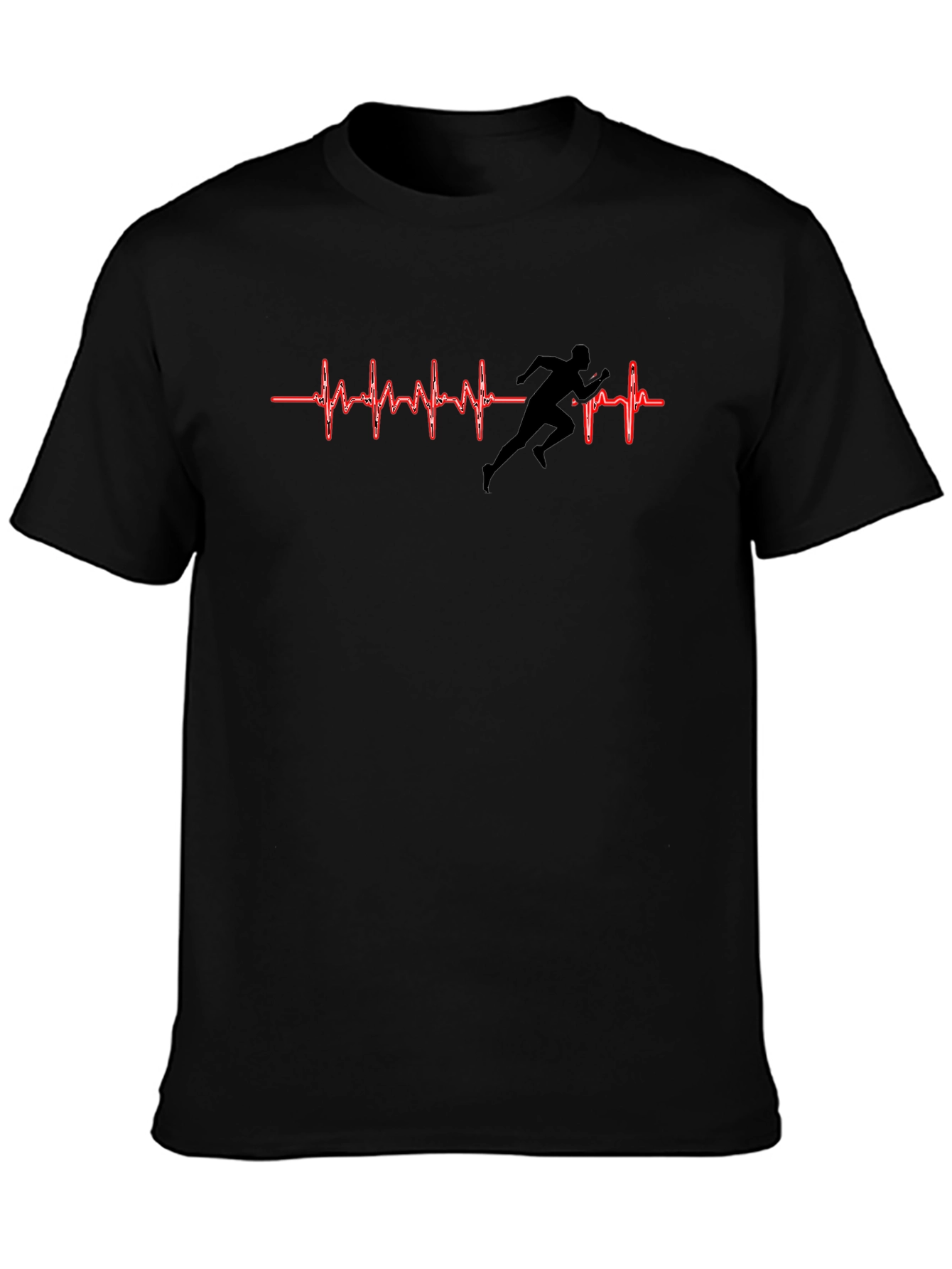 Camiseta Negra Corazón Corredor