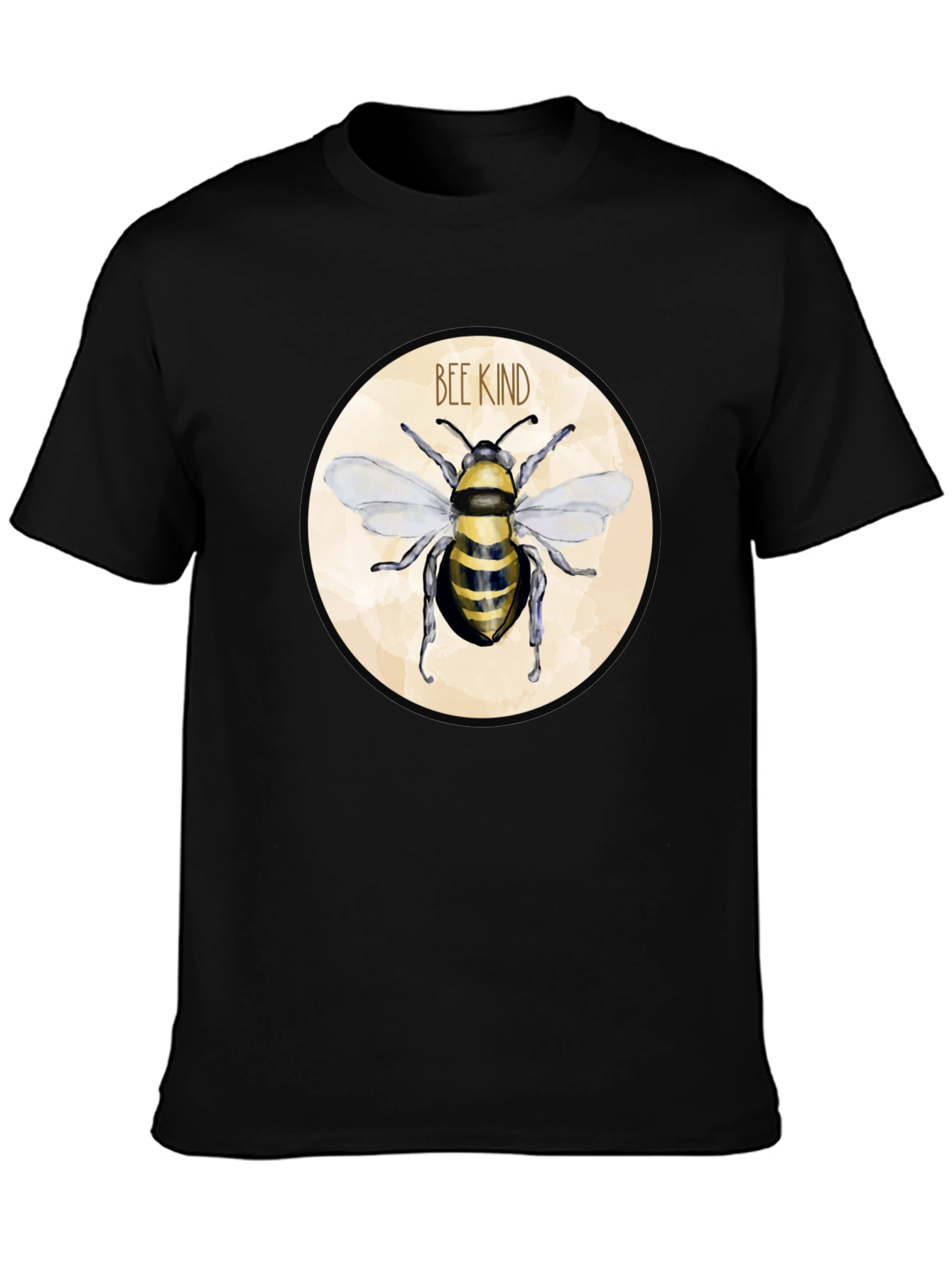 Camiseta Negra Bee Kind para Hombre