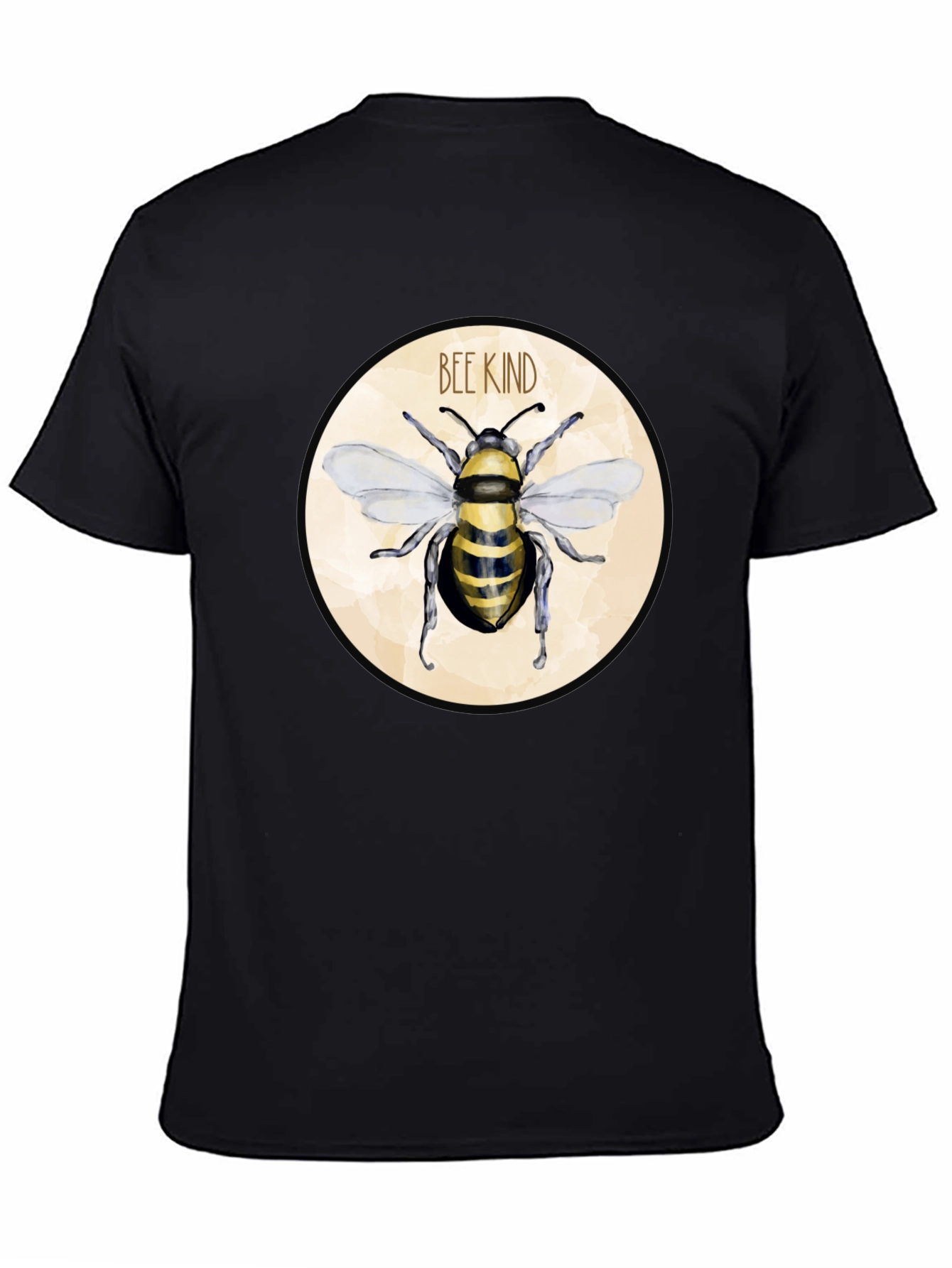 Camiseta Negra Bee Kind para Hombre