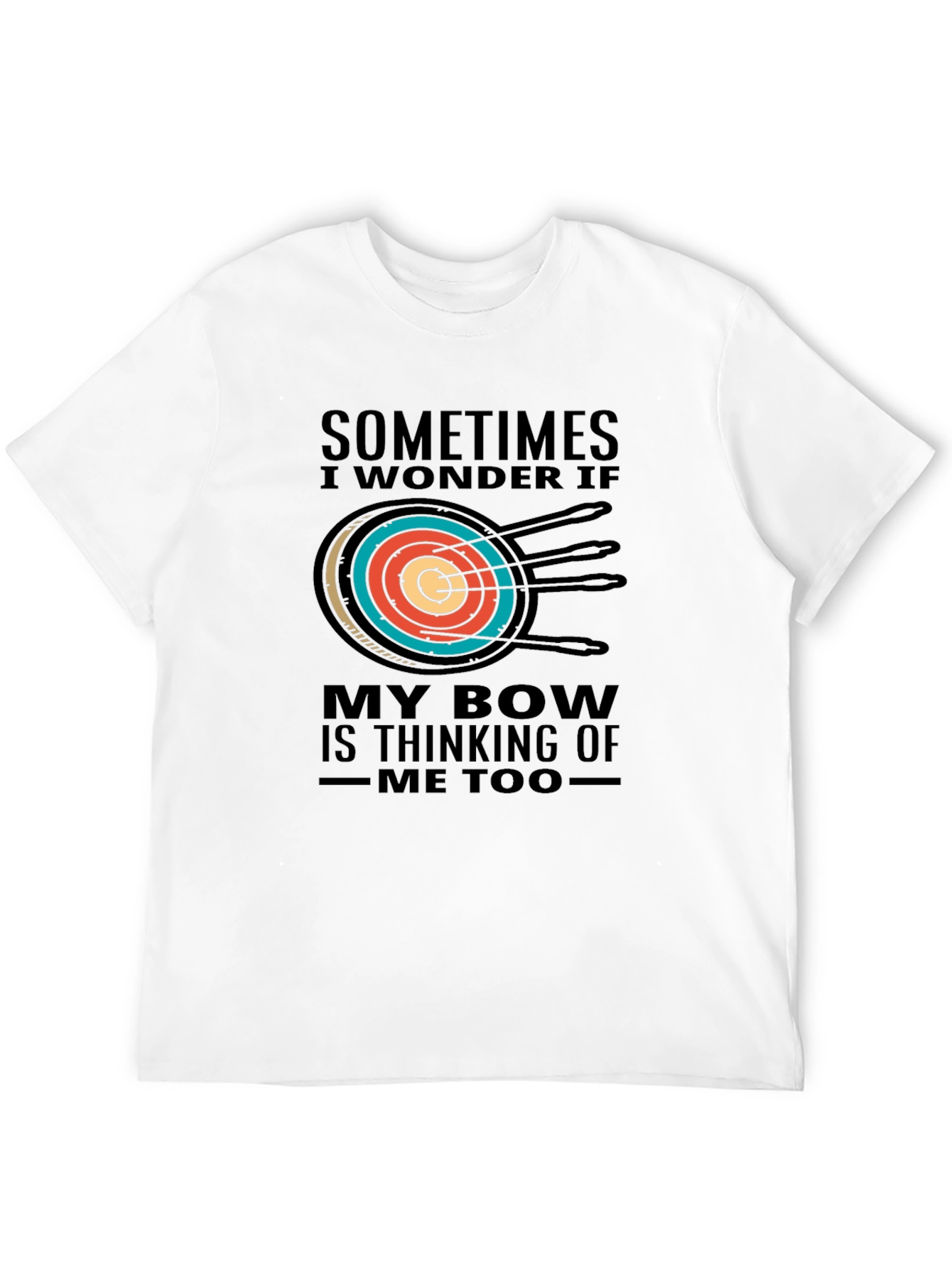 Camiseta Negra de Arquero con Diseño Divertido