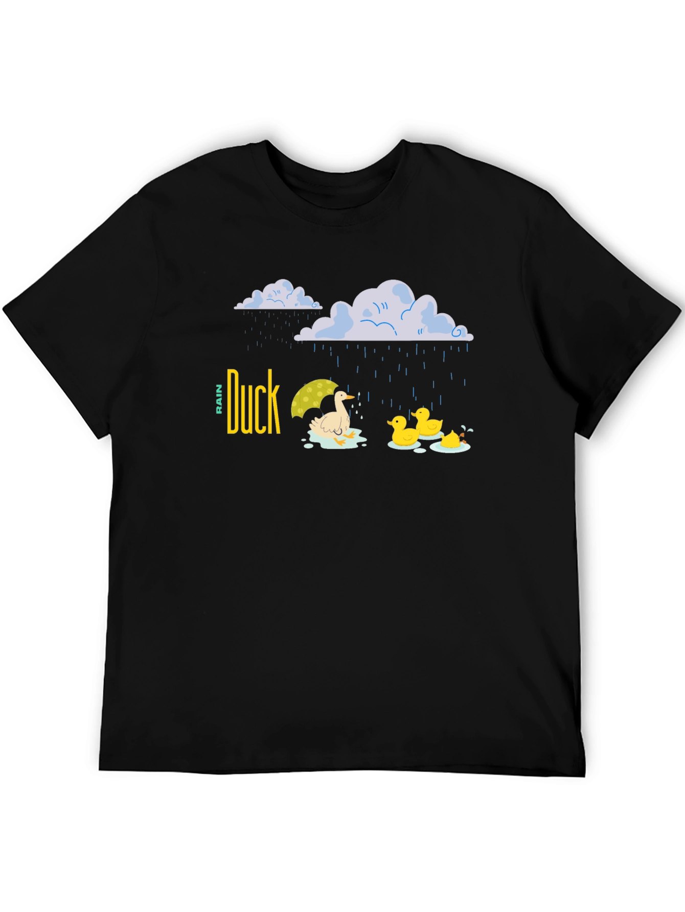 Camiseta Negra Duck Rain para Días Lluviosos