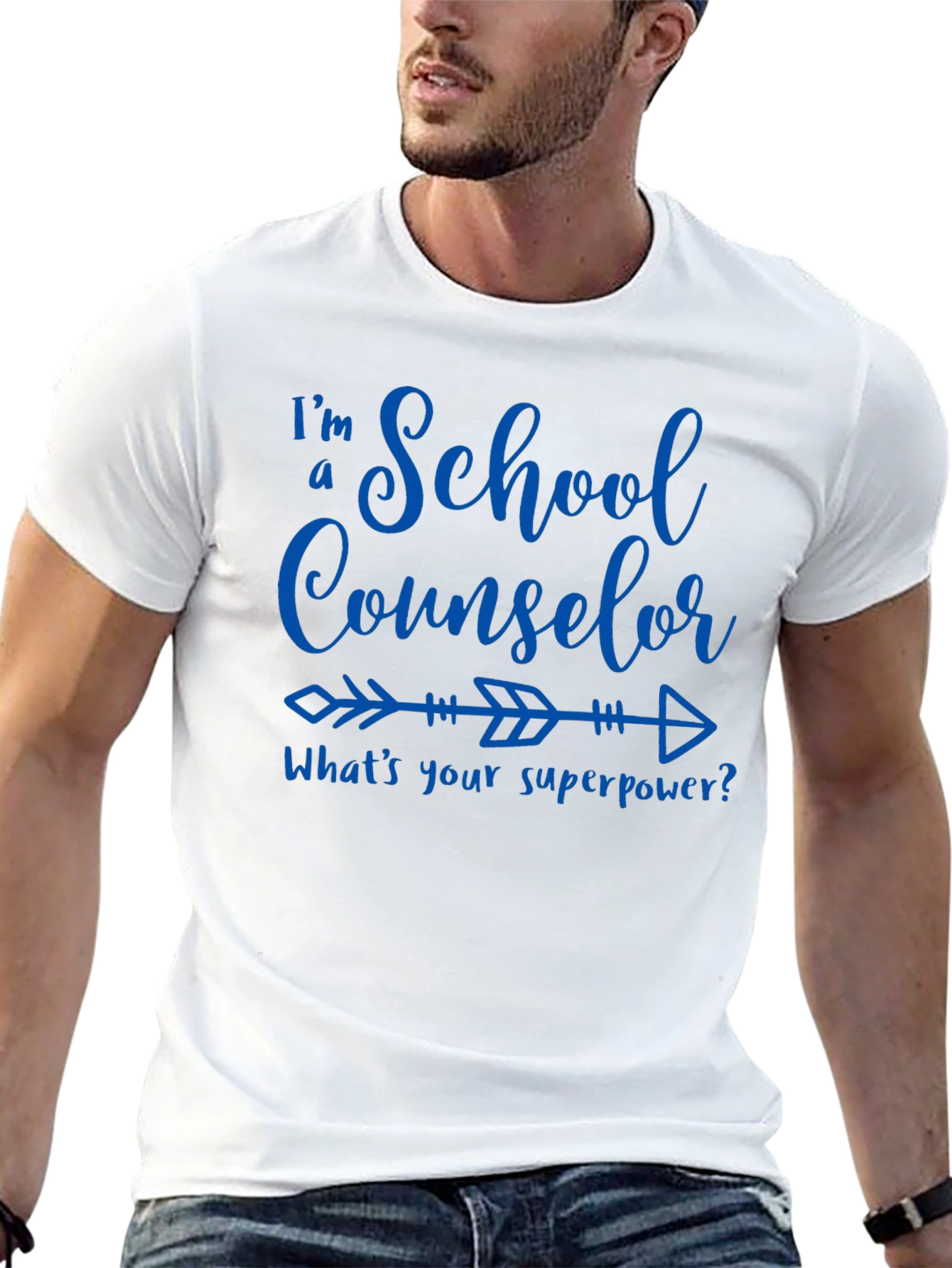 Camiseta Negra School Counselor Superpower