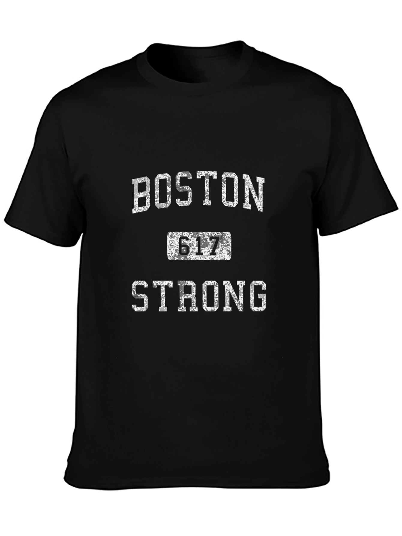 Camiseta Negra Boston 617 Strong