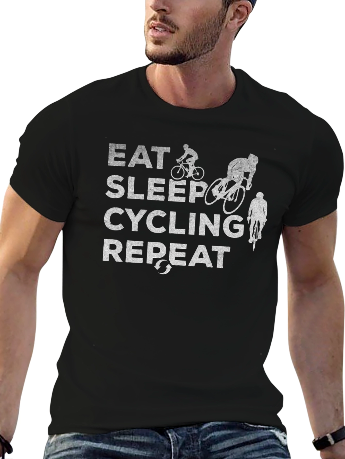 Camiseta Ciclismo: Come Duerme Pedalea Repite