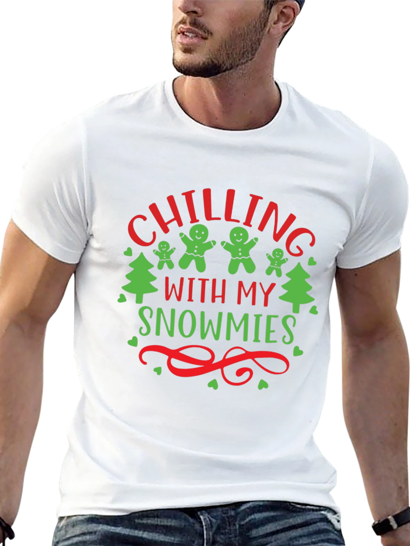 Camiseta Navideña: Chilling With My Snowmies