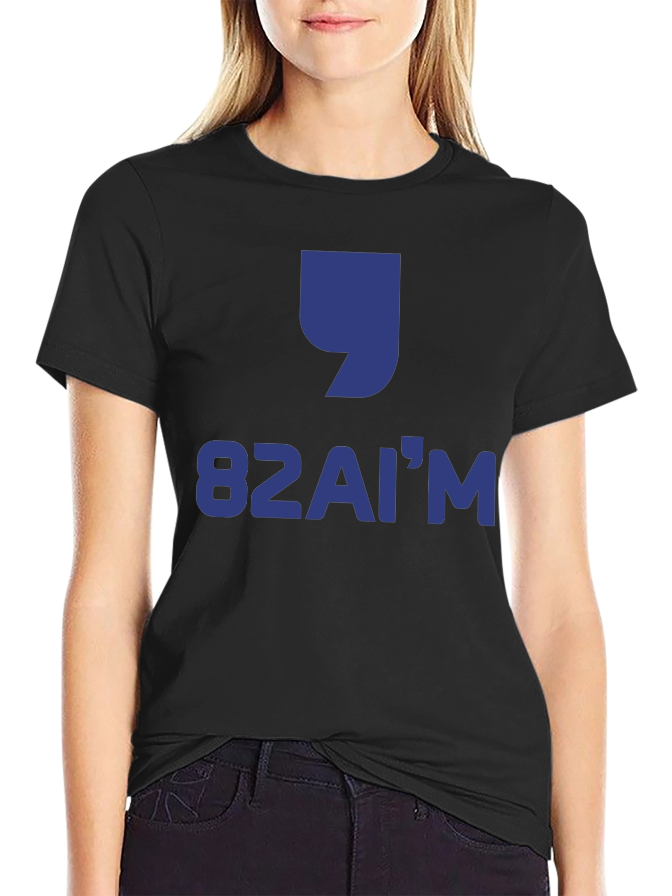 Camiseta Negra Estampada 82AIM