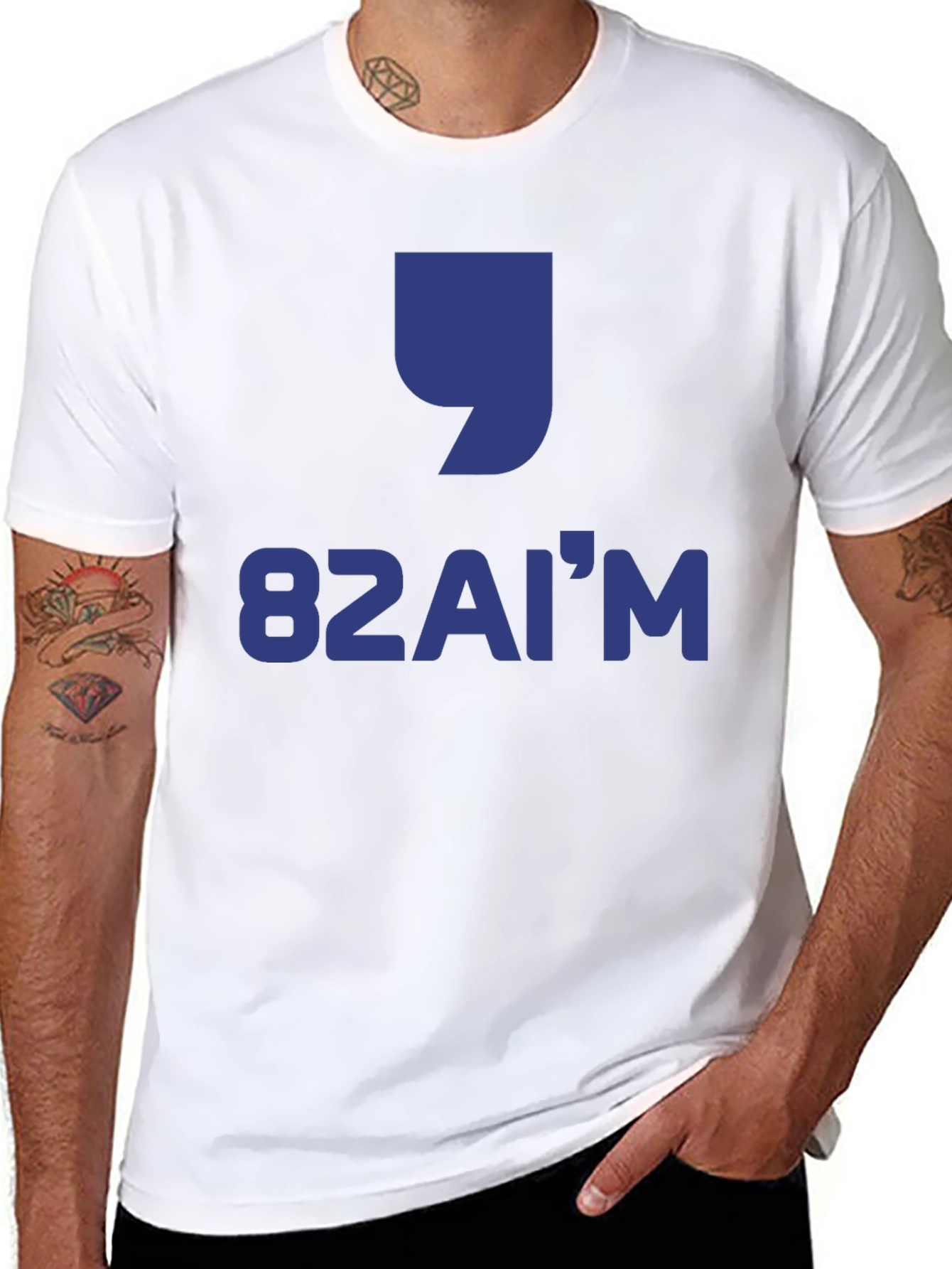 Camiseta Negra Estampada 82AIM